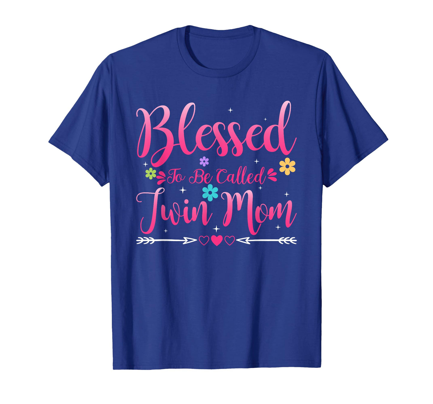 Womens Blessed To Be Called Twin Mom Heart Mother's Day T-Shirt