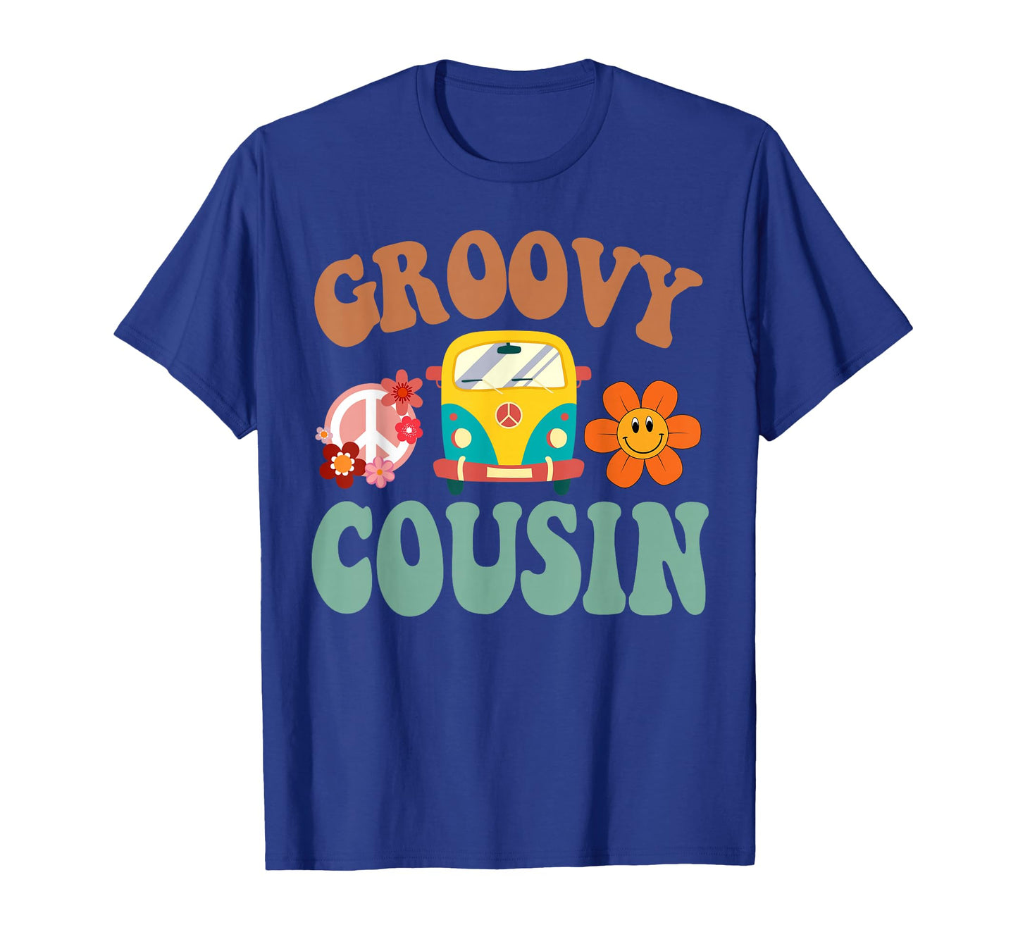 Retro Groovy Cousin Matching Family 1st Birthday Party T-Shirt