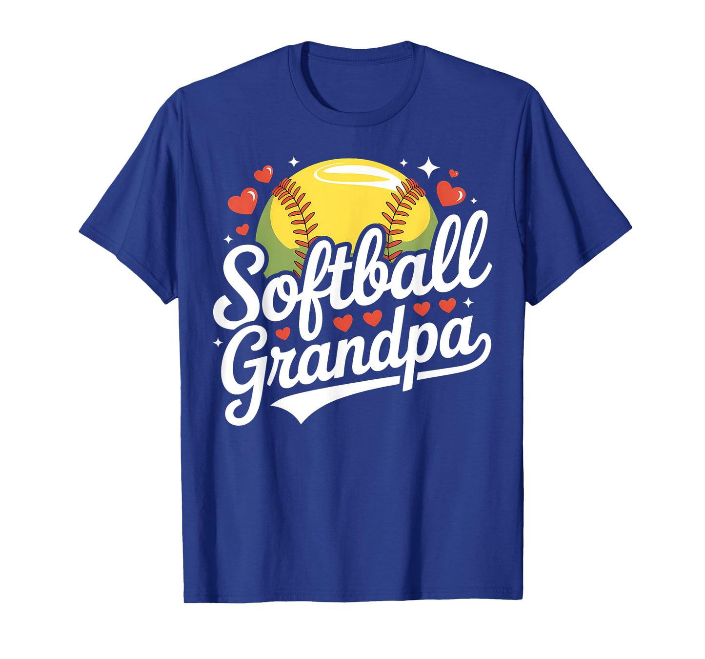 Softball Grandpa Fastpitch Softball Grandparents Men's T-Shirt