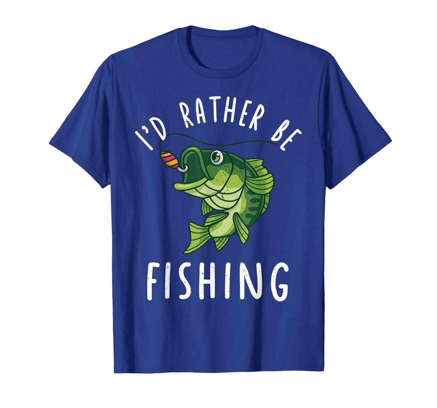 Kids I'd Rather Be Fishing-Shirt Youth Boy Bass Fish Funny T-Shirt
