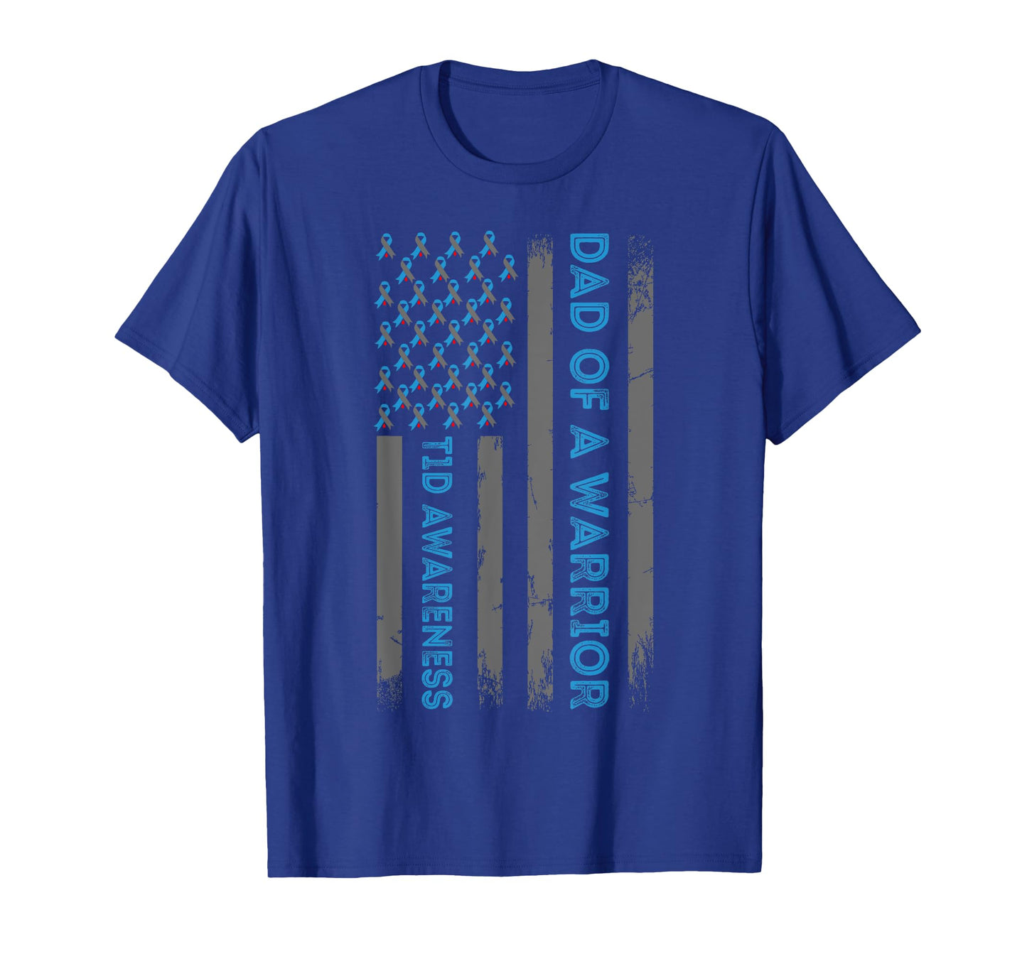 Type 1 Diabetes Awareness T1D Dad of Warrior Type 1 Diabetic T-Shirt