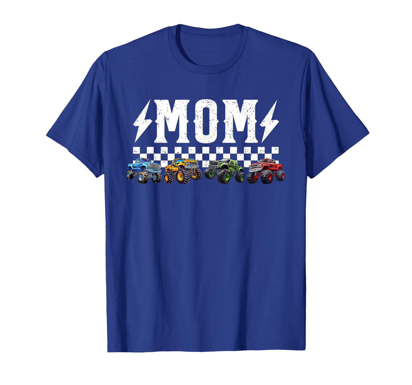 Mom Retro Monster Truck Family Crew Birthday Matching T-Shirt