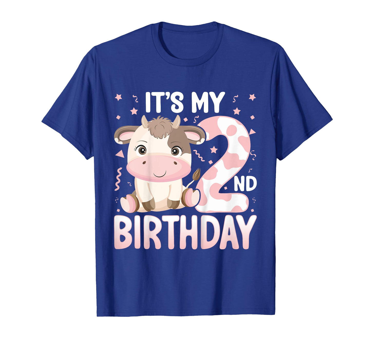 Kids It's My 2nd Birthday Cow - Cute Cow 2 Years Old Birthday T-Shirt