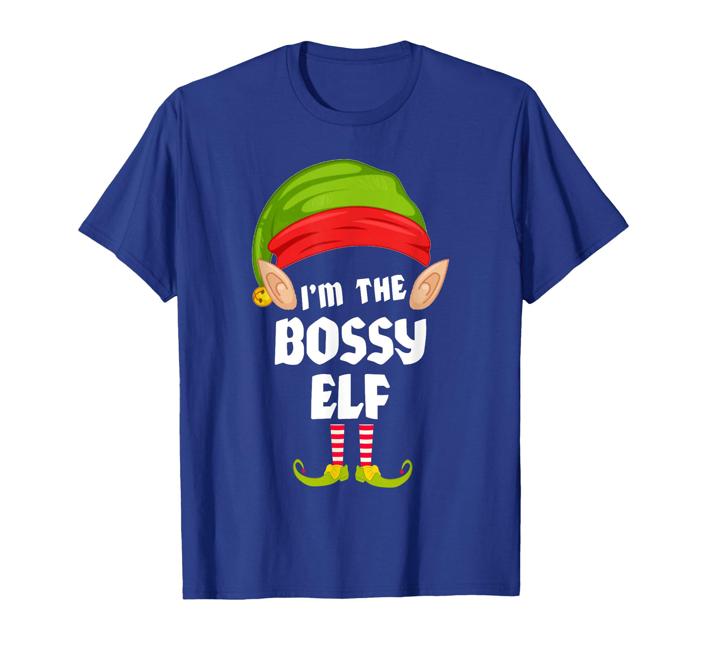 Funny Bossy Elf Matching Family Group PJ Christmas T-Shirt