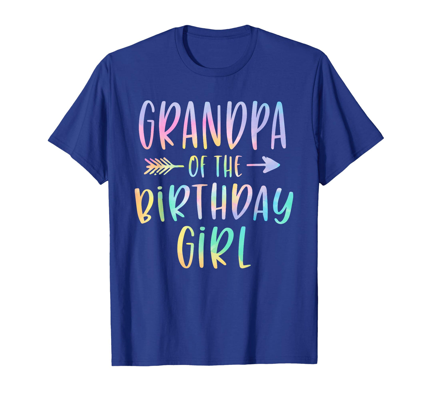 Grandpa of the Birthday Girl Tie Dye Colorful Bday T-Shirt