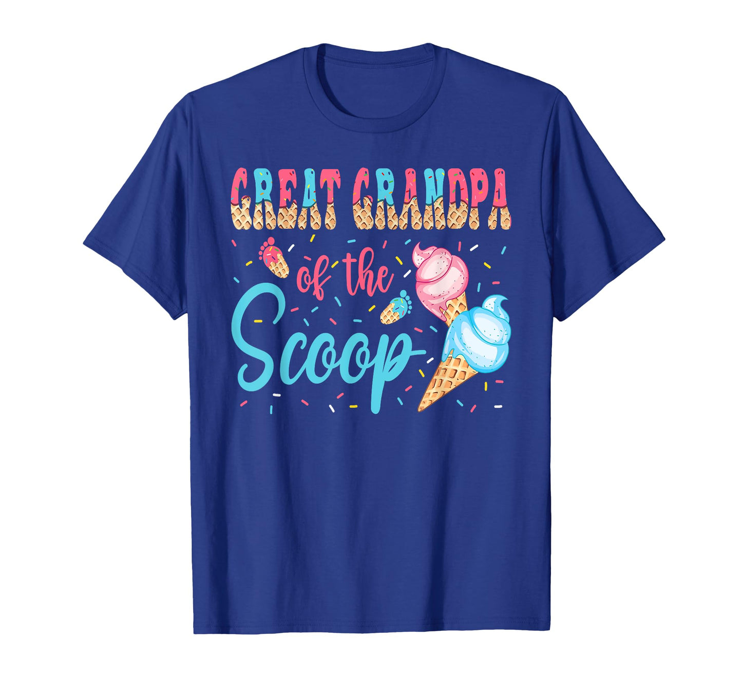 Great Grandpa Of The Scoop Ice Cream Baby Shower T-Shirt