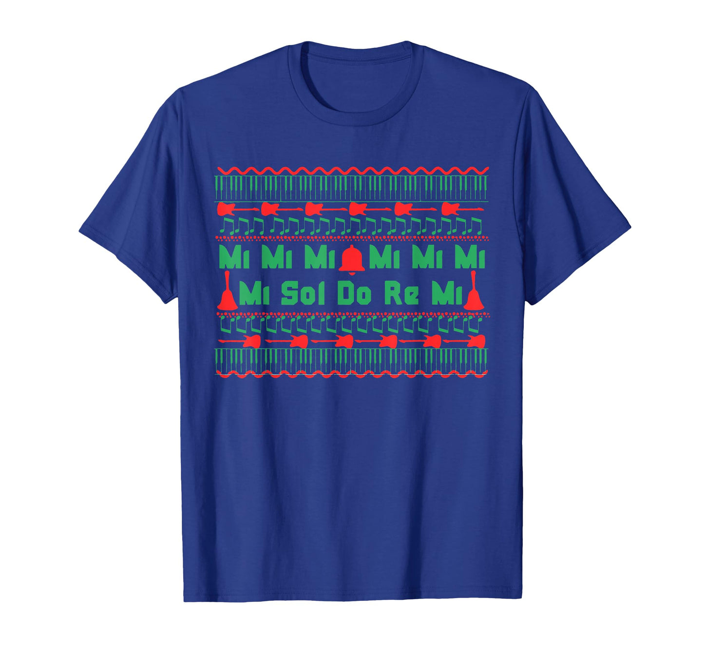 Mi Mi Mi Sol Do Re Mi Music Notes Teacher Ugly Christmas T-Shirt