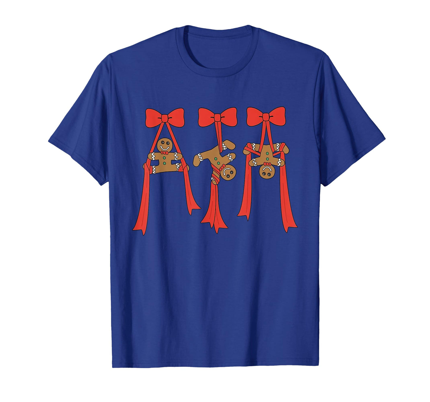 Gingerbread Man Christmas Candy Cane Aerial Silks Athletic T-Shirt