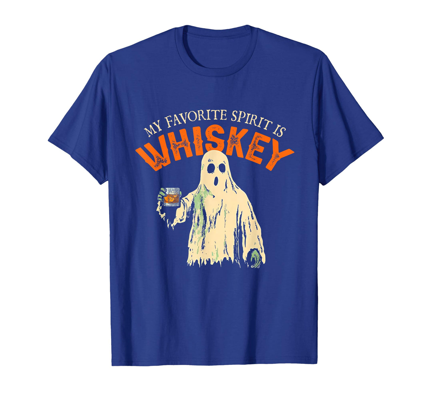 My Favorite Spirit Is Whiskey Funny Ghost Halloween Costume T-Shirt