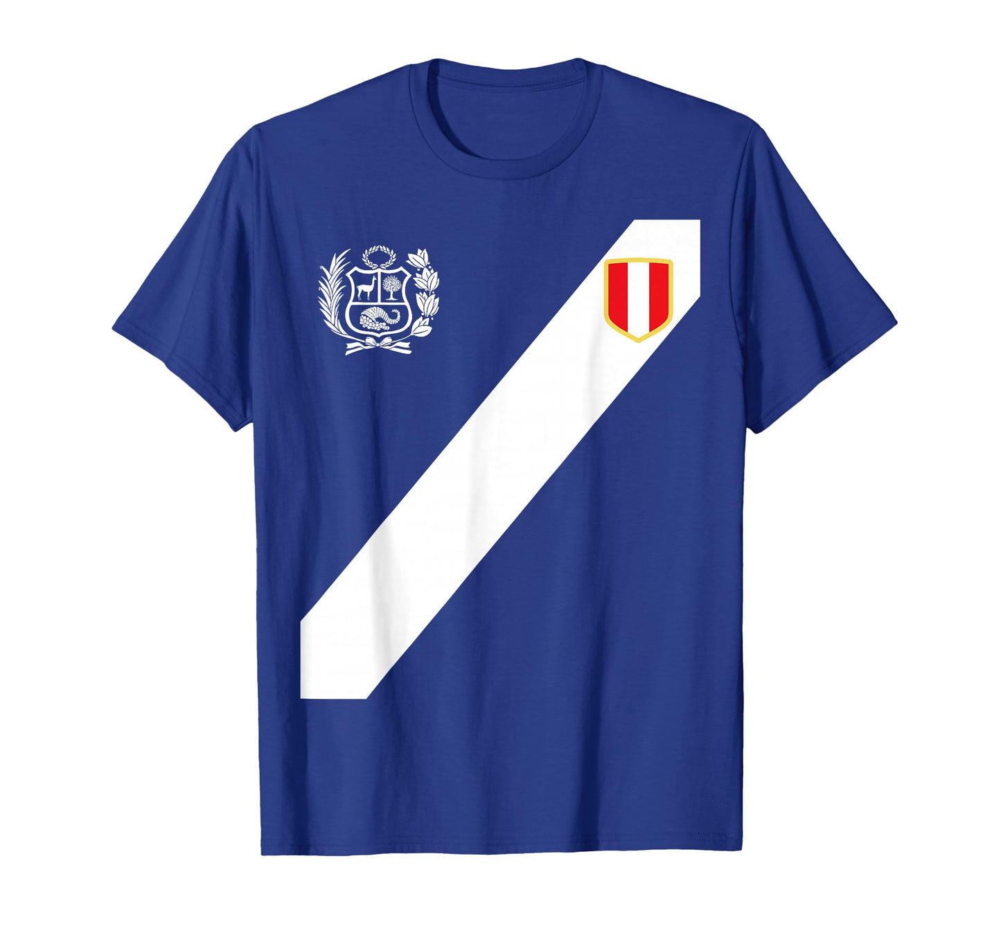 Peru Red Shirt Peruvian Flag Escudo Retro Soccer Peru T-Shirt
