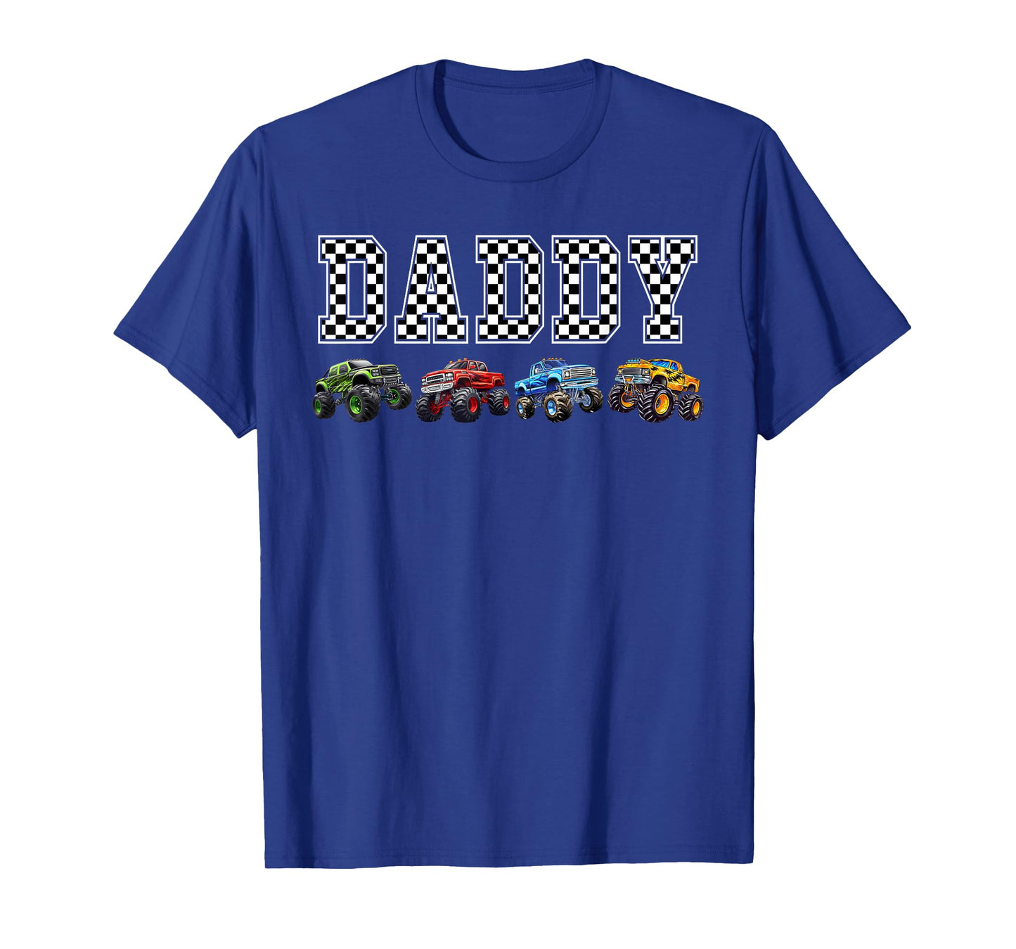Daddy Family Crew Monster Truck Lover Birthday Matching T-Shirt