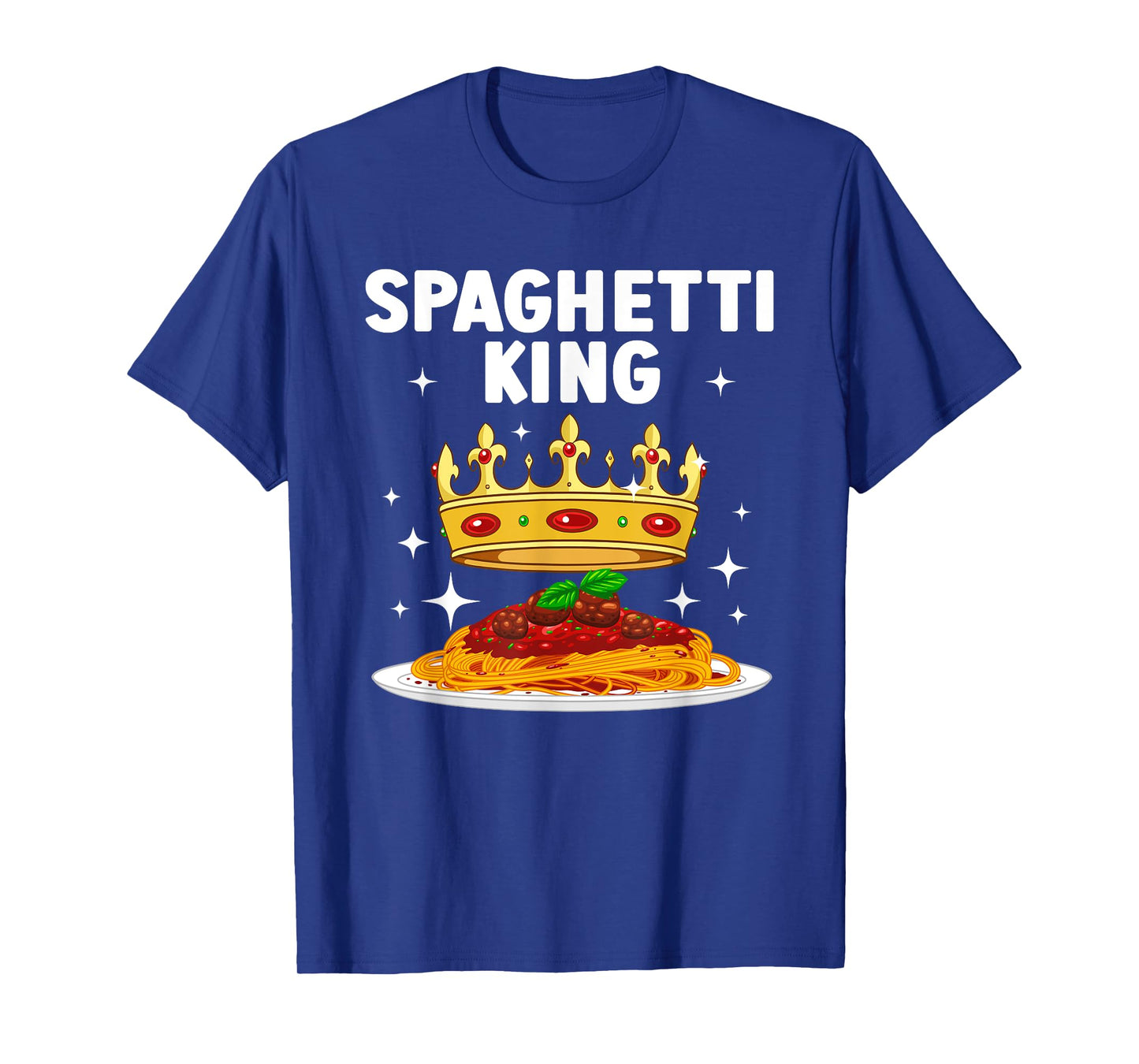Cool Spaghetti King Art For Men Boys Pasta Lover Spaghetti T-Shirt