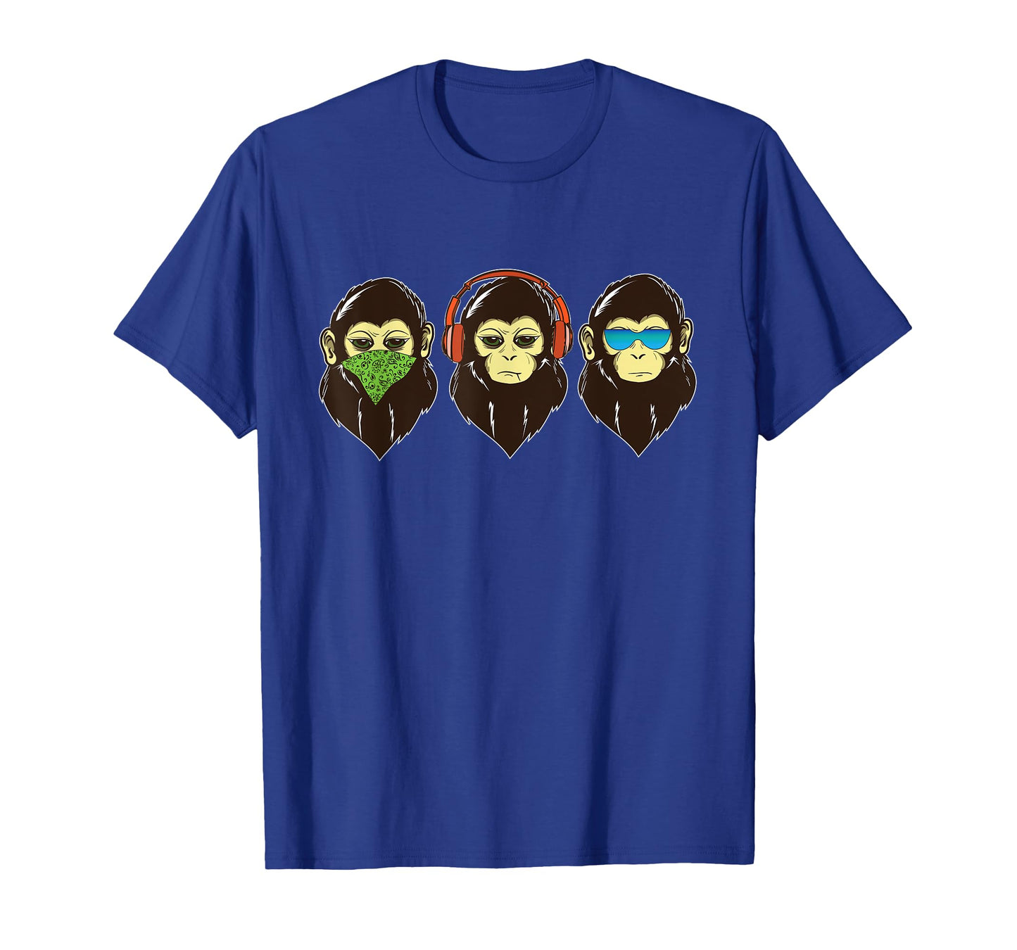 Three Wise Monkeys -See Hear, Speak no Evil - 3 cool Monkeys T-Shirt