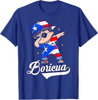 Hispanic Heritage Month Puerto Rico Boricua Kids Boy Rican T-Shirt