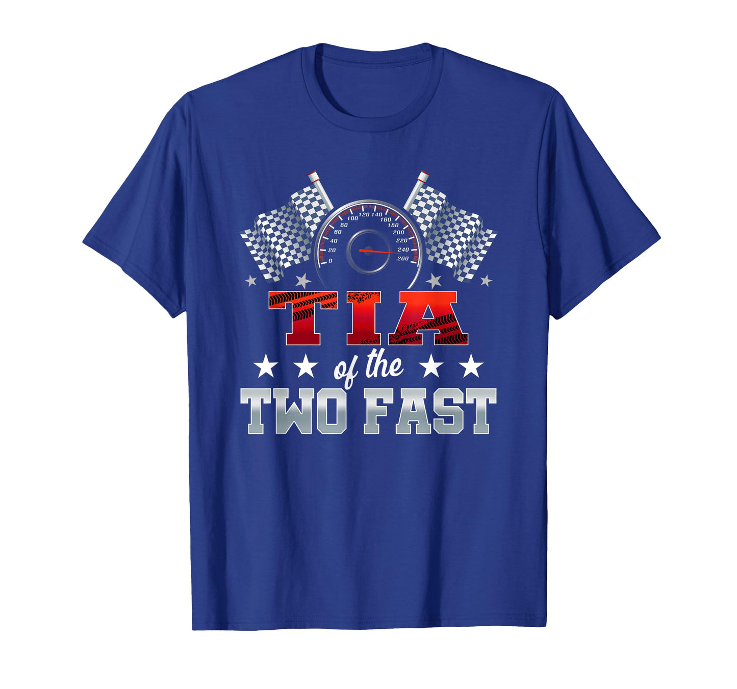 Tia of The Two Fast Second Birthday Racing Car Family T-Shirt