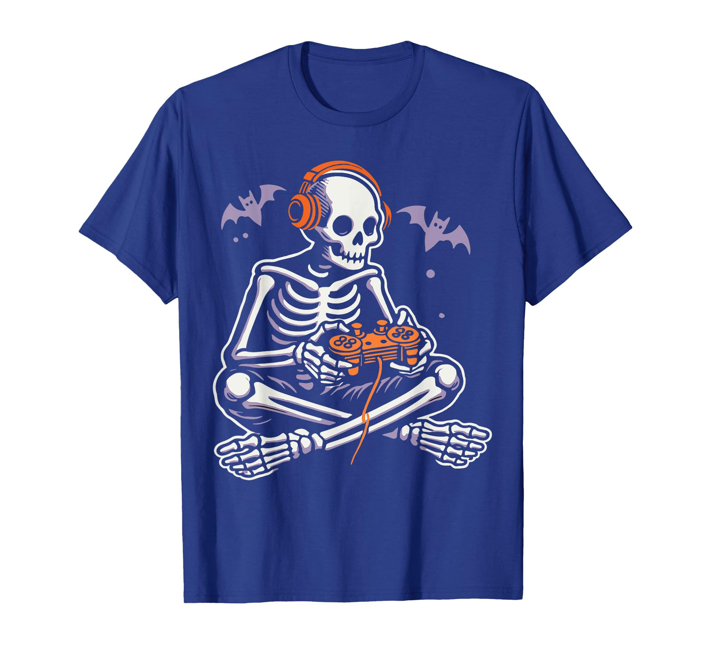 Spooky Skeleton Playing Video Games, Halloween Day Gamer T-Shirt