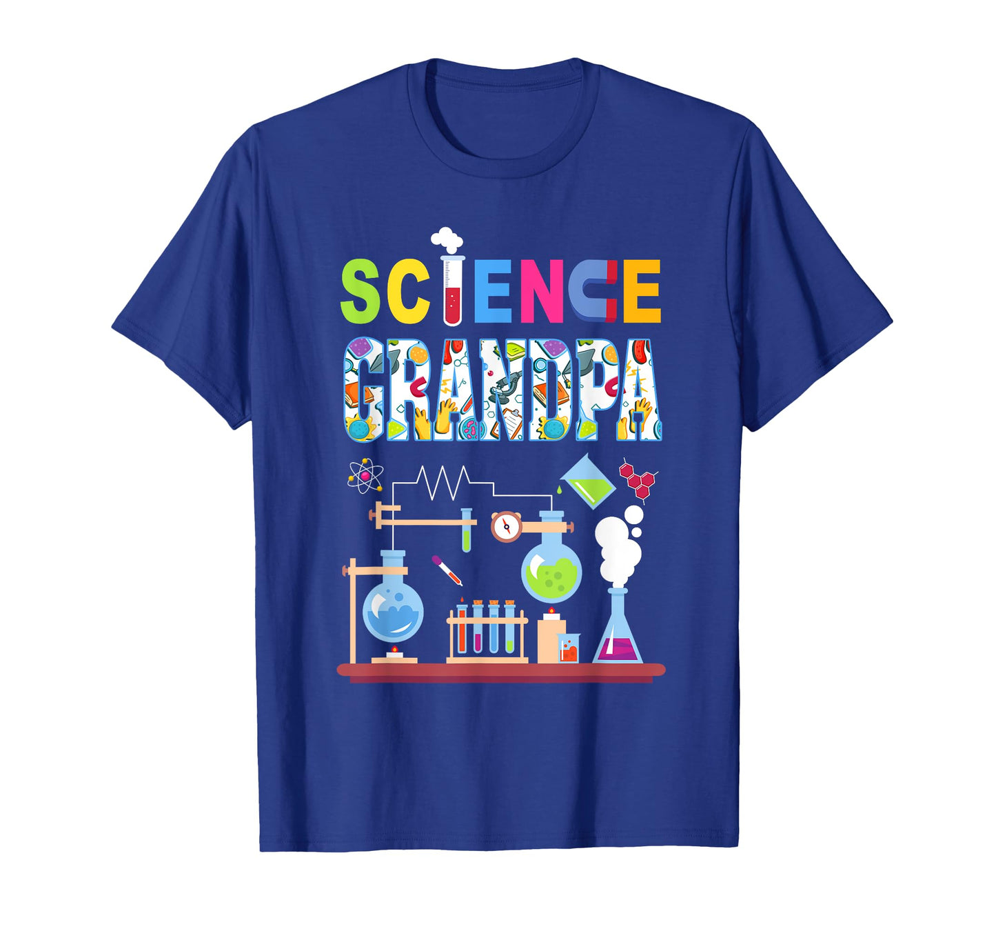 Science Grandpa Family Science Birthday Party Matching T-Shirt