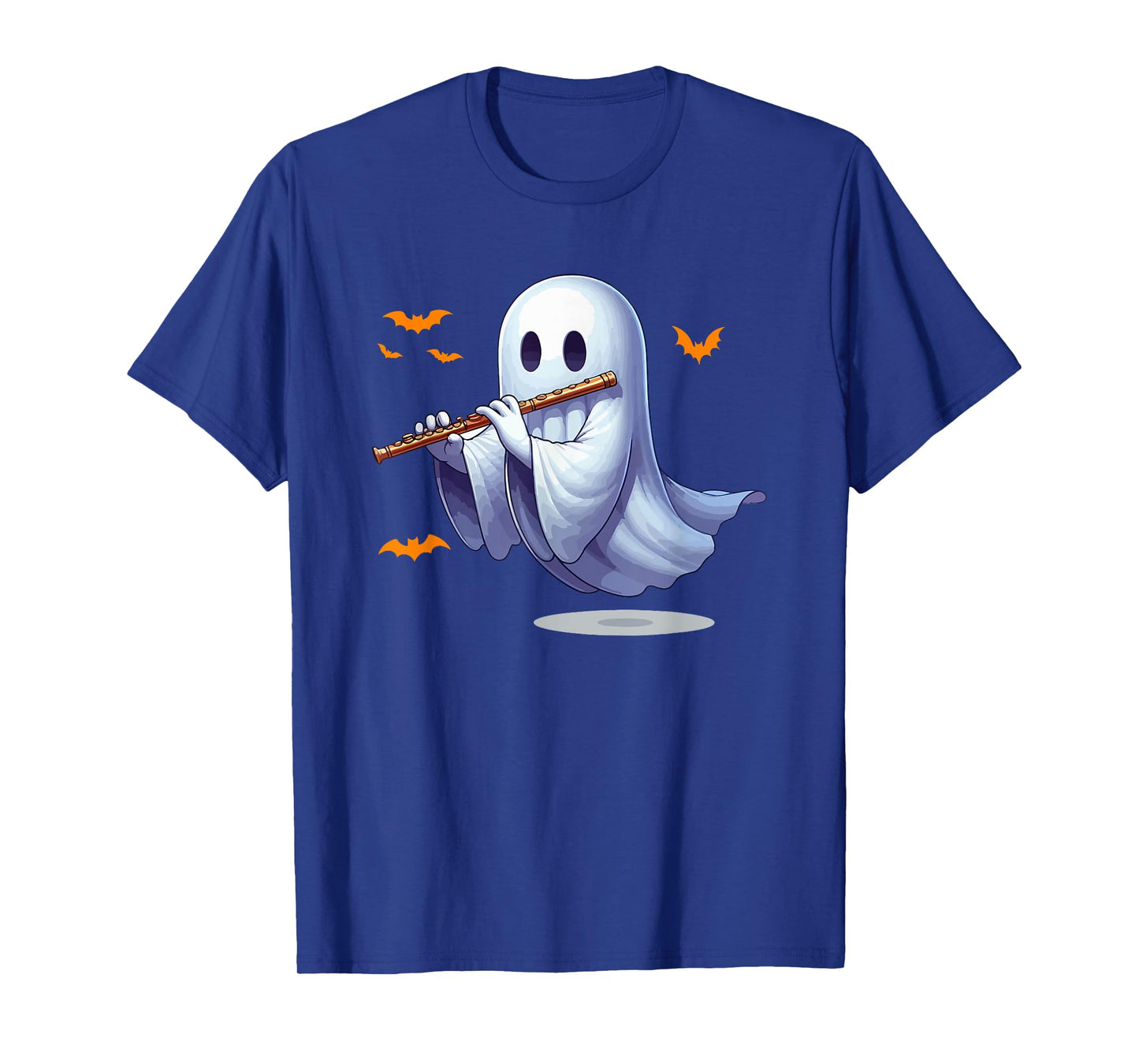 Boo Ghost Playing Flute Halloween Musical Instrument T-Shirt