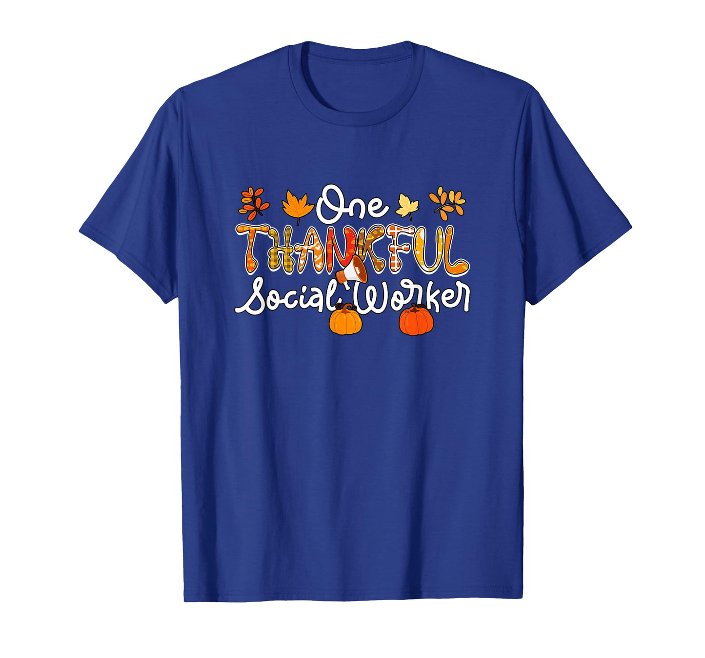 One Thankful Social Worker Thanksgiving Fall Proud Job T-Shirt