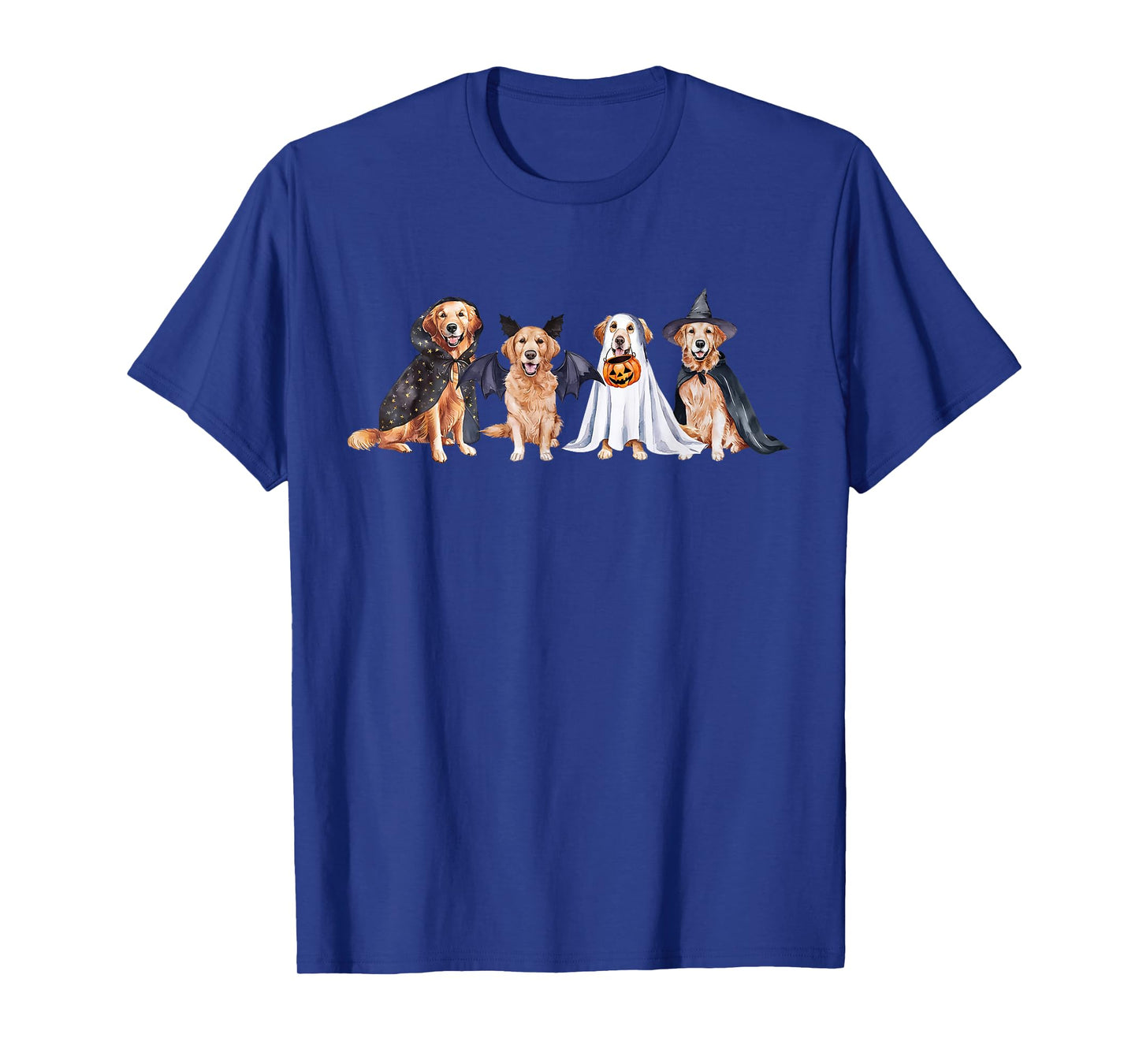 Golden Retriever Ghost Dog Halloween Golden Retriever Witch T-Shirt