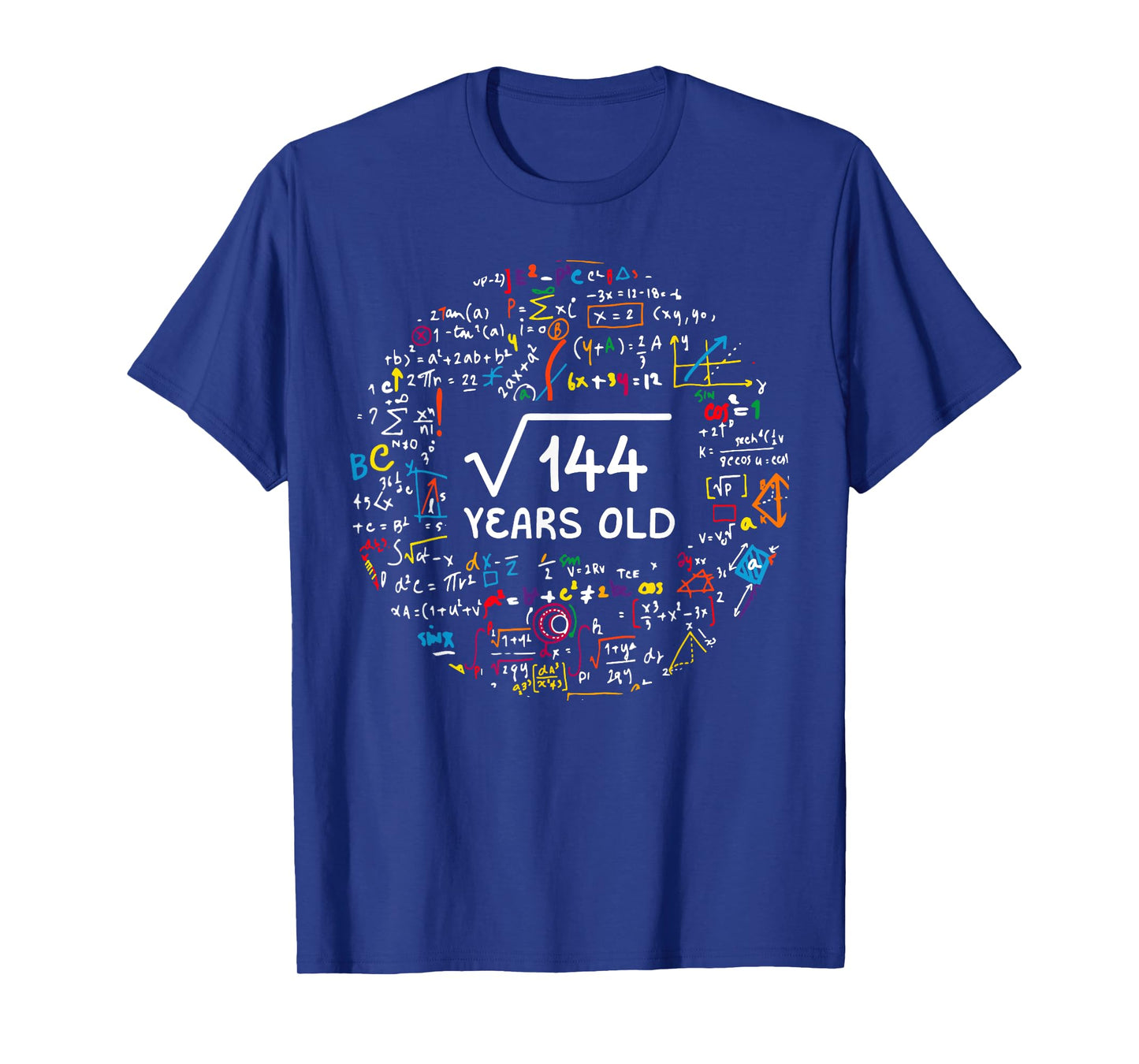 Square Root Of 144 12th Birthday 12 Year Old Gifts Math Bday T-Shirt