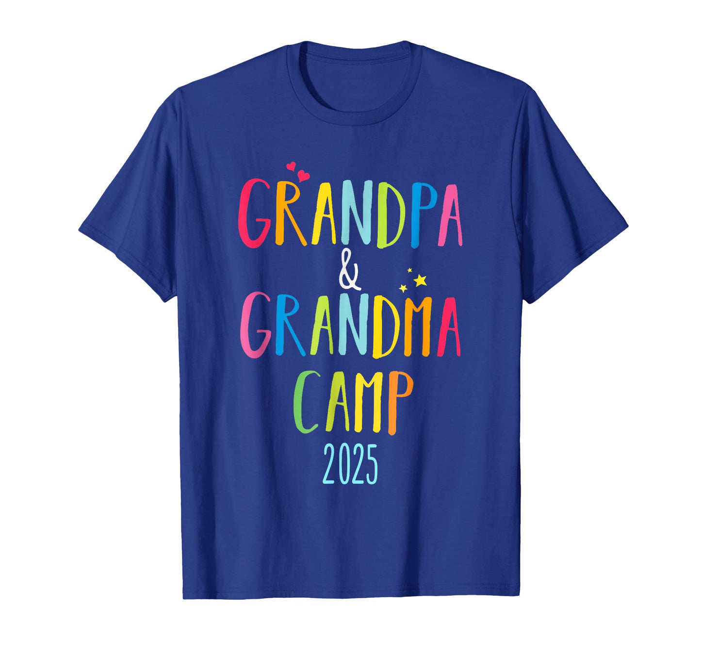 Grandpa & Grandma Camp 2025 Summer Camping Vacation T-Shirt