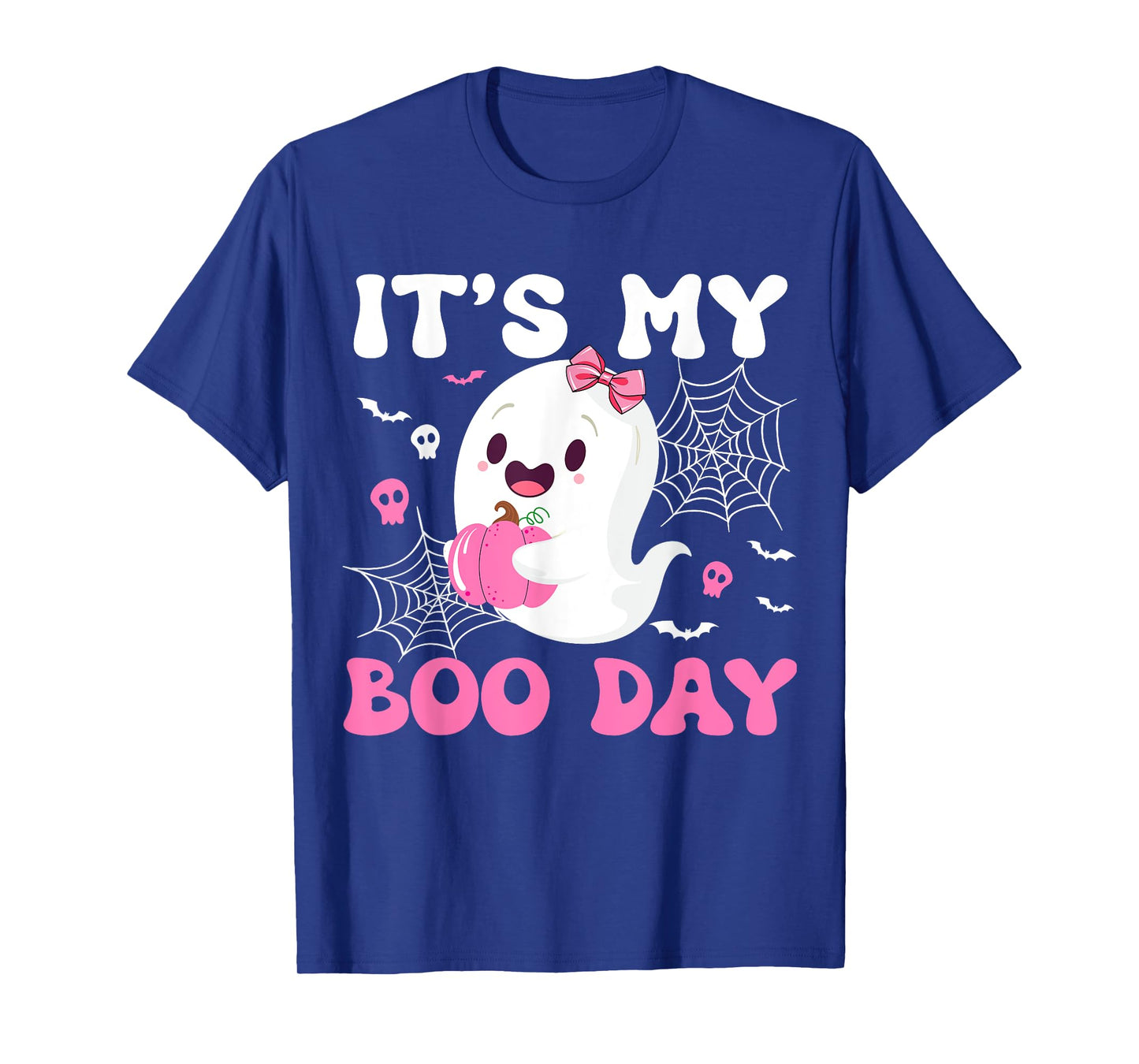 Cute ghost Pink bow Its my boo day Halloween T-Shirt