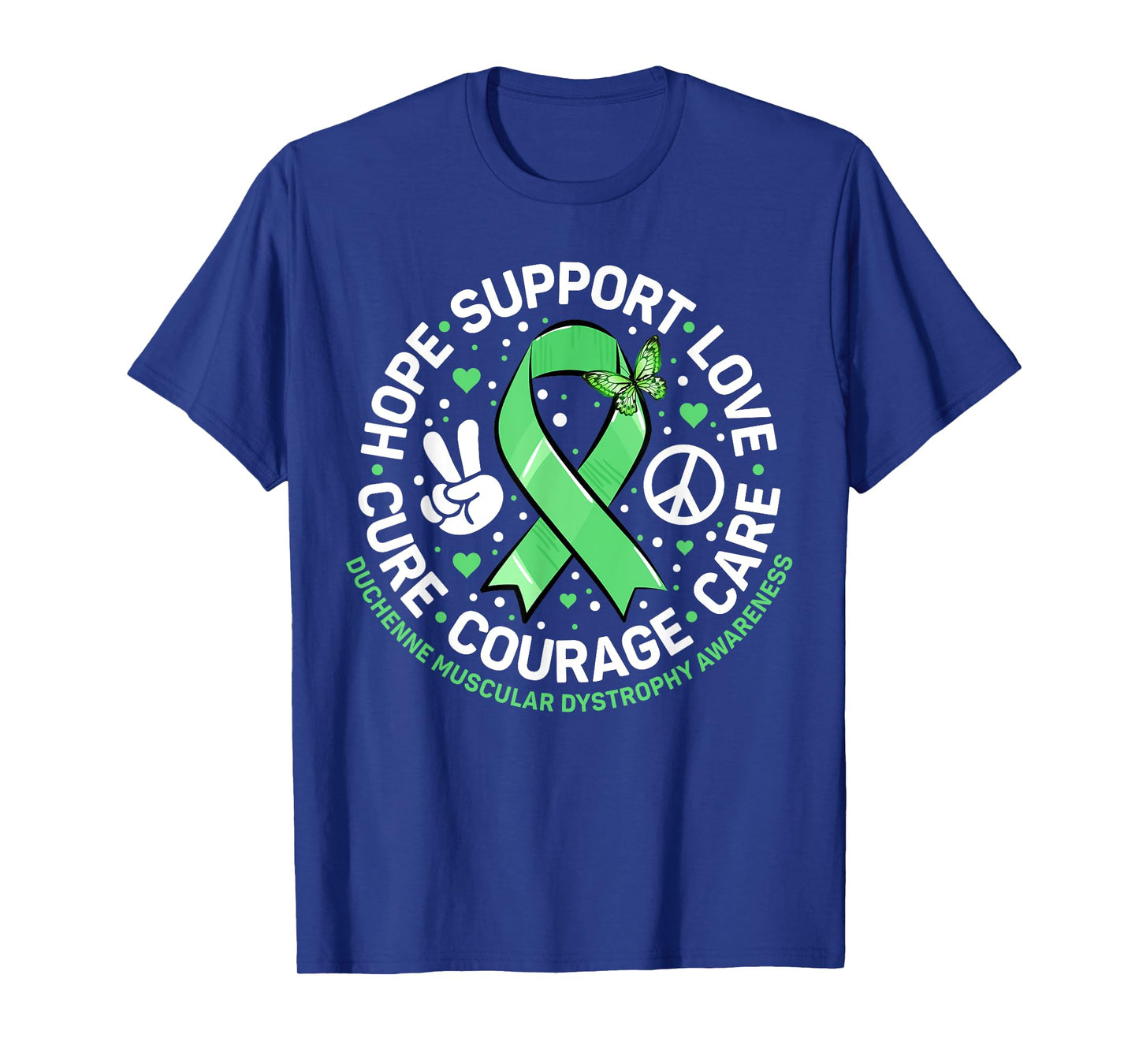 Cute Green Ribbon Support Squad Duchenne Muscular Dystrophy T-Shirt