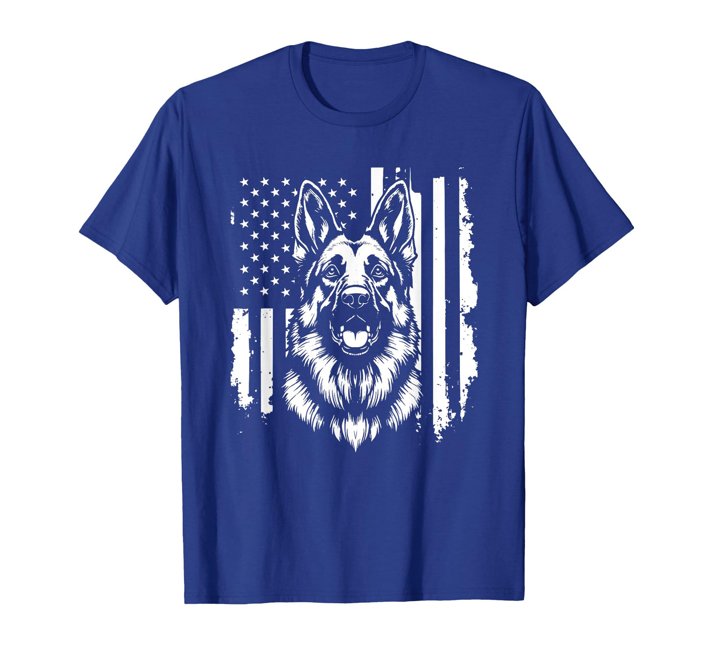 German Shepherd USA Flag Sunglasses Patriotic 4th of july T-Shirt