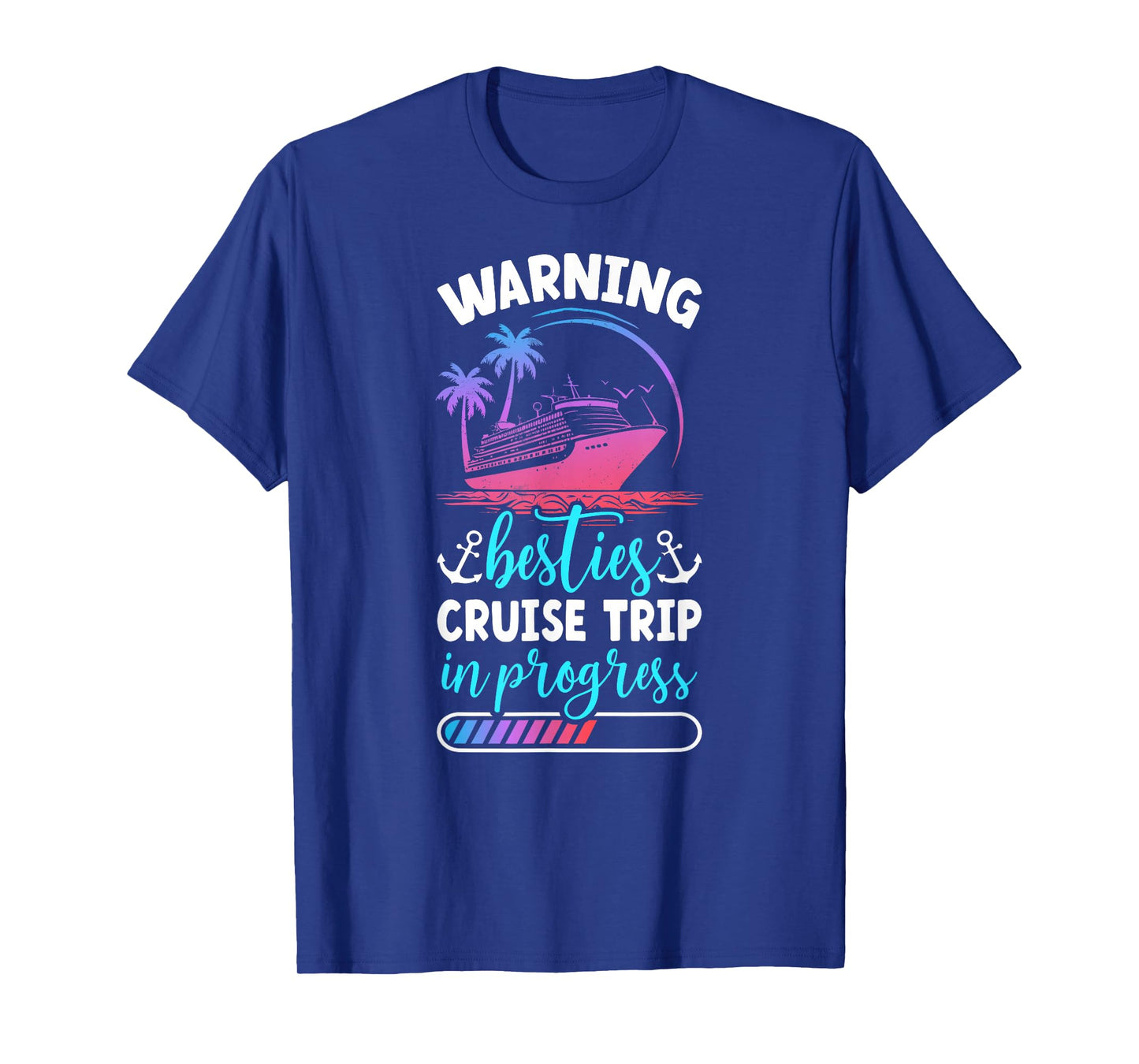Matching BFF Vacay Besties Cruise Trip 2025 Unisex-Adults Black T-Shirt