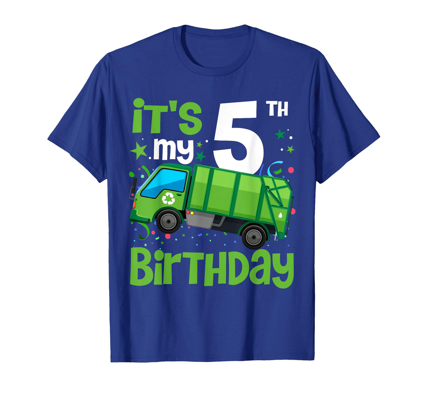 It's My 5th Birthday Garbage Truck 5 Year Old Birthday Boy T-Shirt