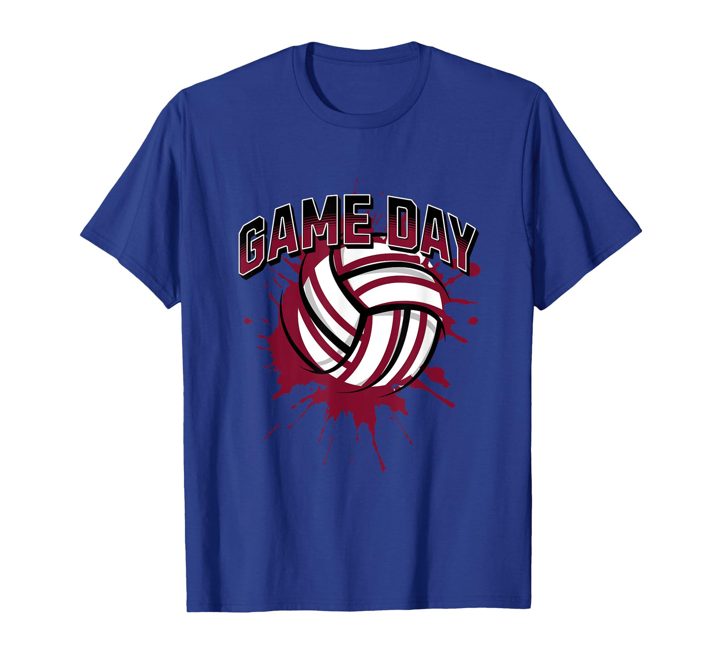 Volleyball Parents Team Game Day Maroon Black & Gray Art T-Shirt