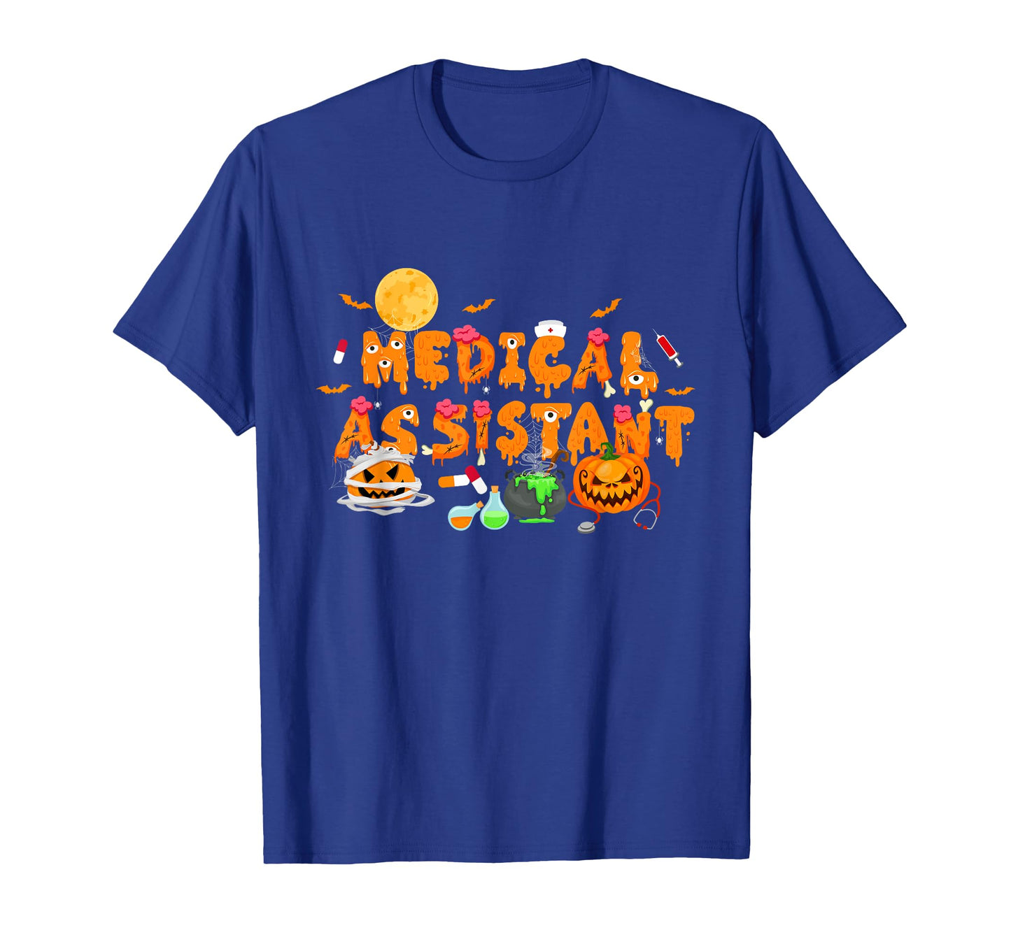 Men Women Medical Assistant Scary Halloween Zombie Costume T-Shirt