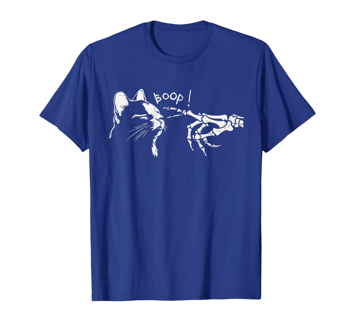 Cat Skeleton Hand Boop Halloween Costume Pet Kitty Meow T-Shirt