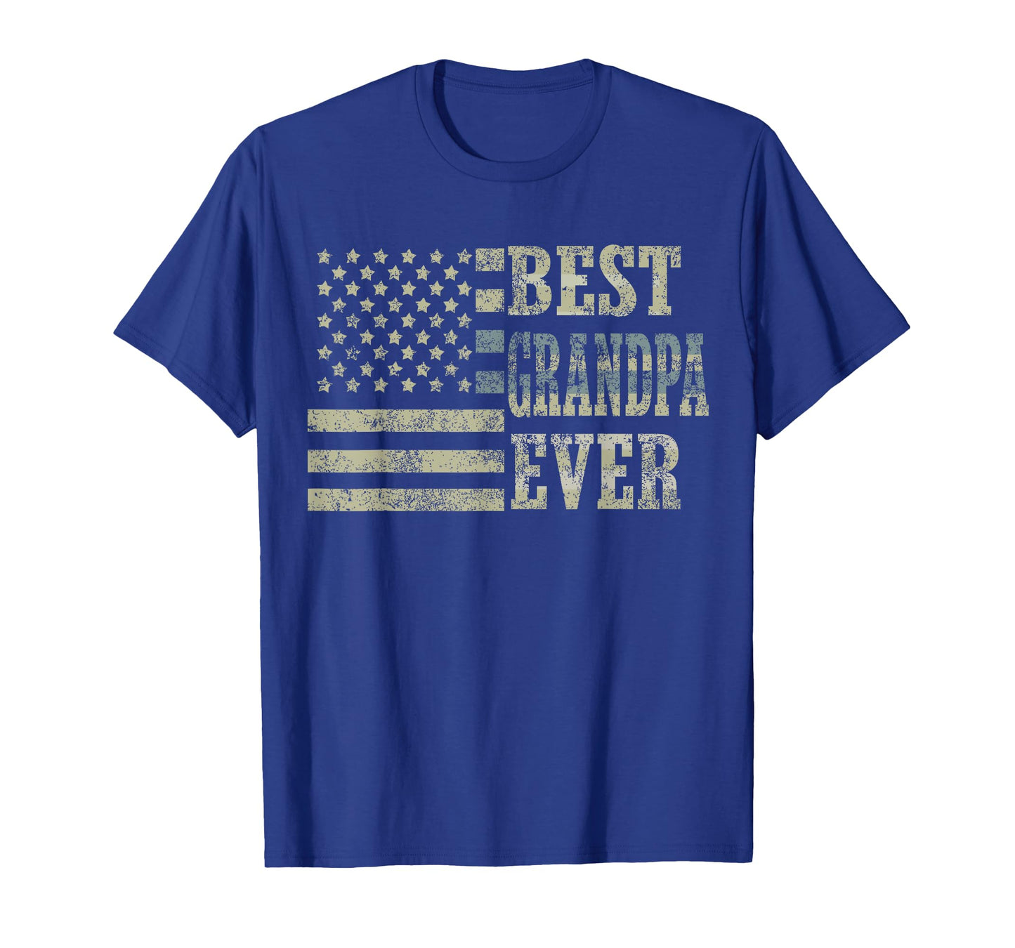 Best Grandpa Ever American Flag USA Flag T-Shirt for Women Men