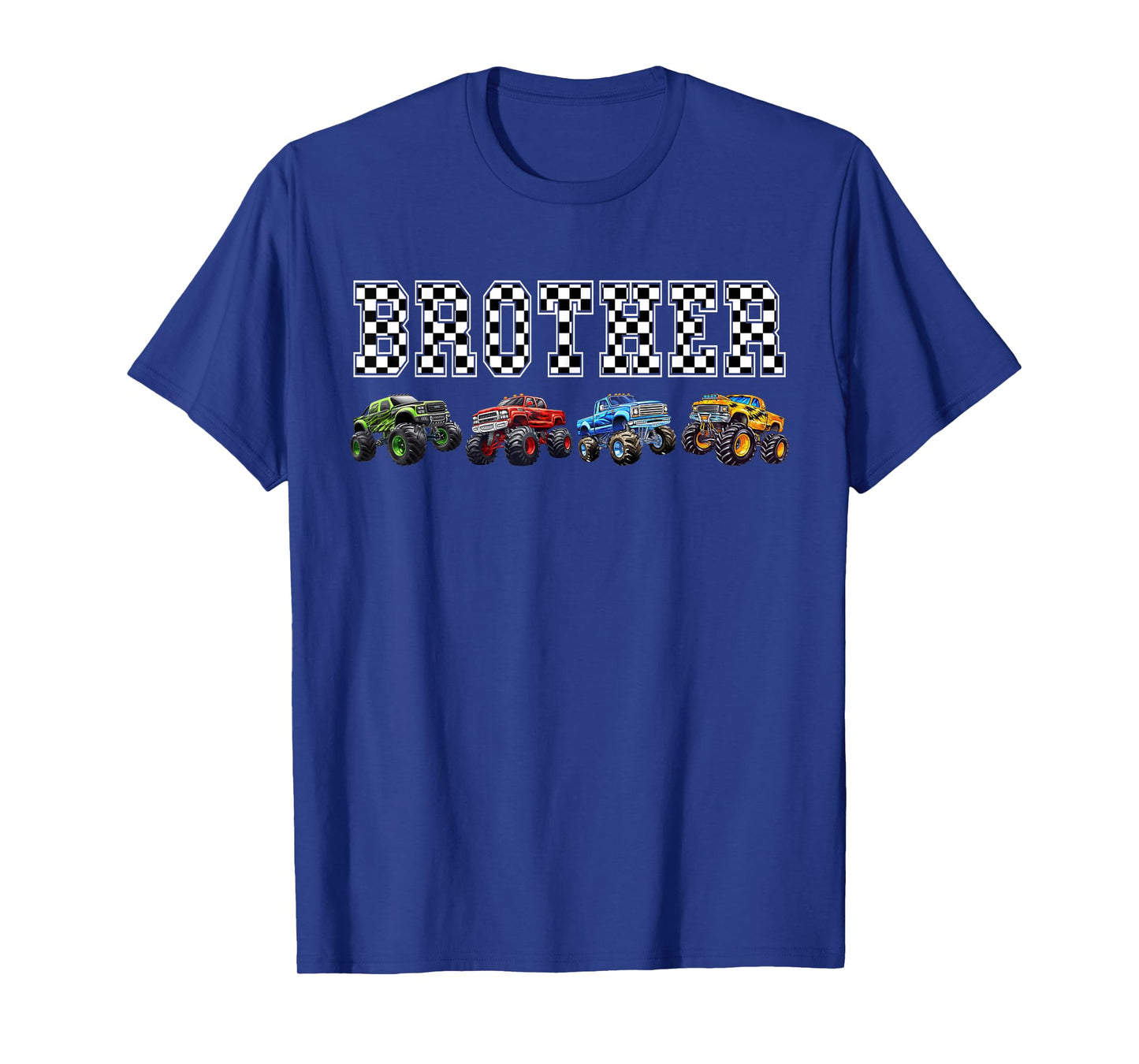 Brother Family Crew Monster Truck Lover Birthday Matching T-Shirt