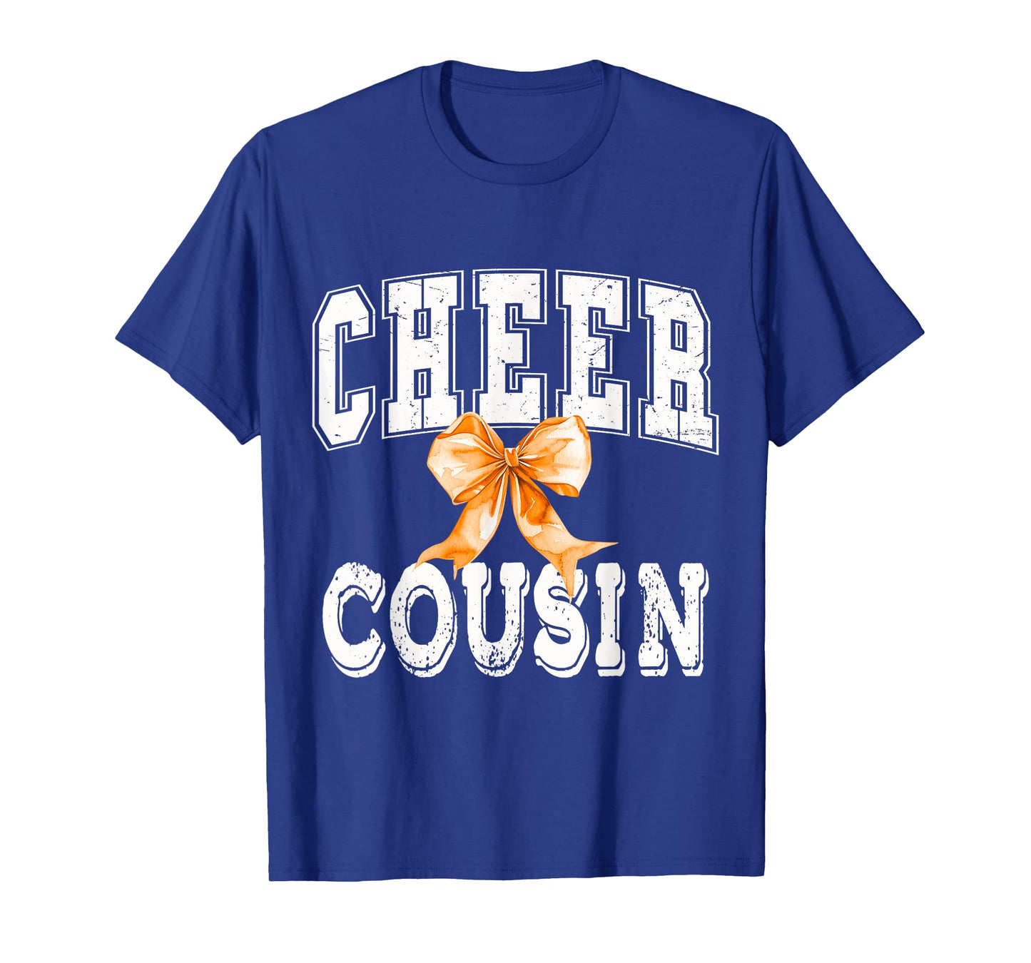 Cheer COUSIN Coquette Orange Bow Cheerleader T-Shirt