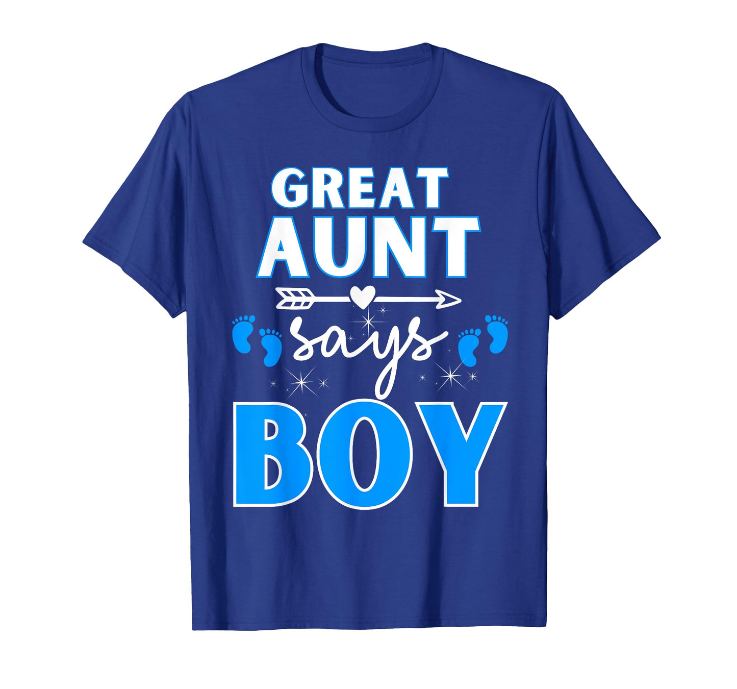 Great Aunt Says Boy Gender Reveal Shirt Team Blue Pregnancy T-Shirt