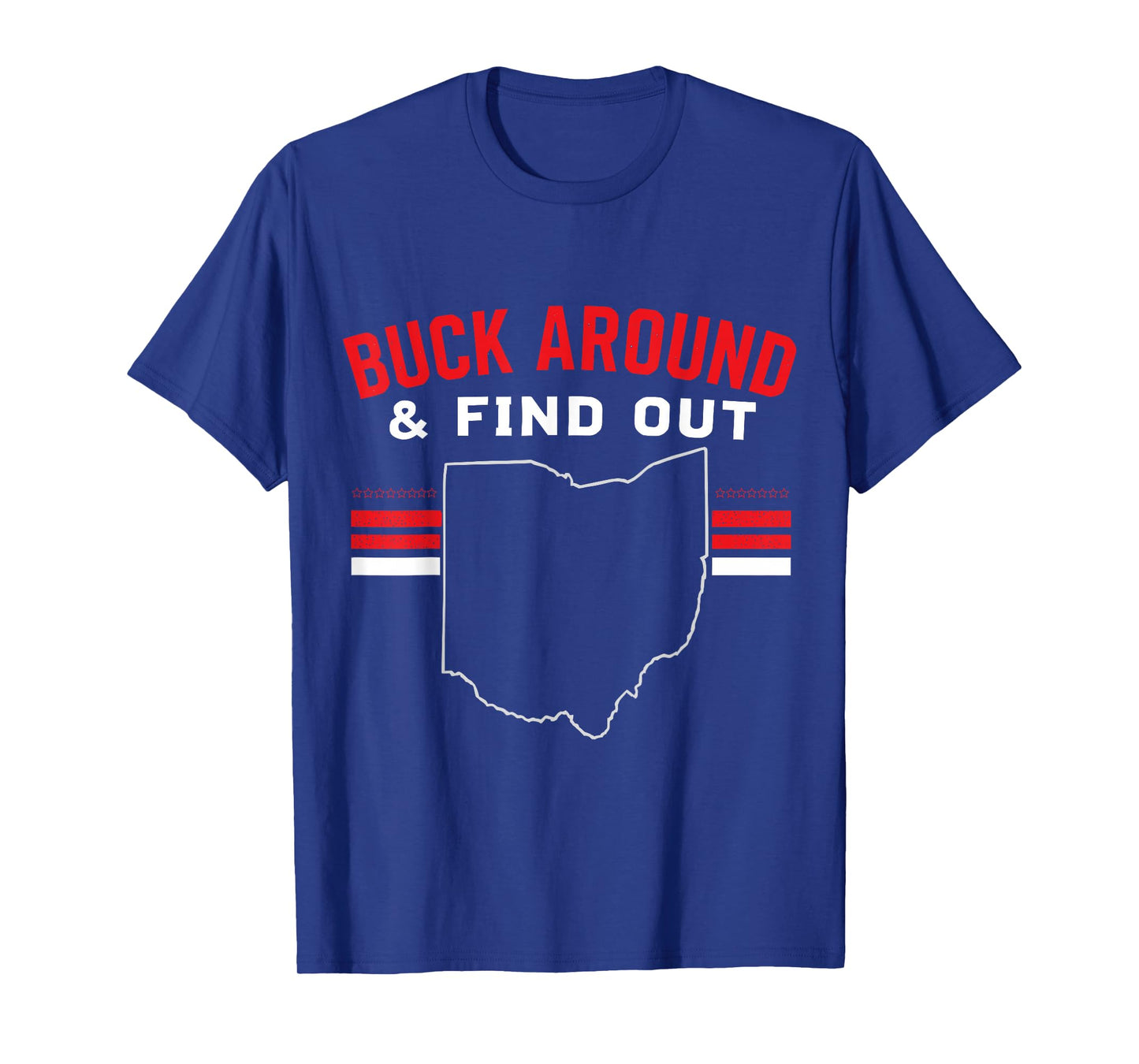 Buck Around and Find Out Funny Ohio Map Vintage Design T-Shirt