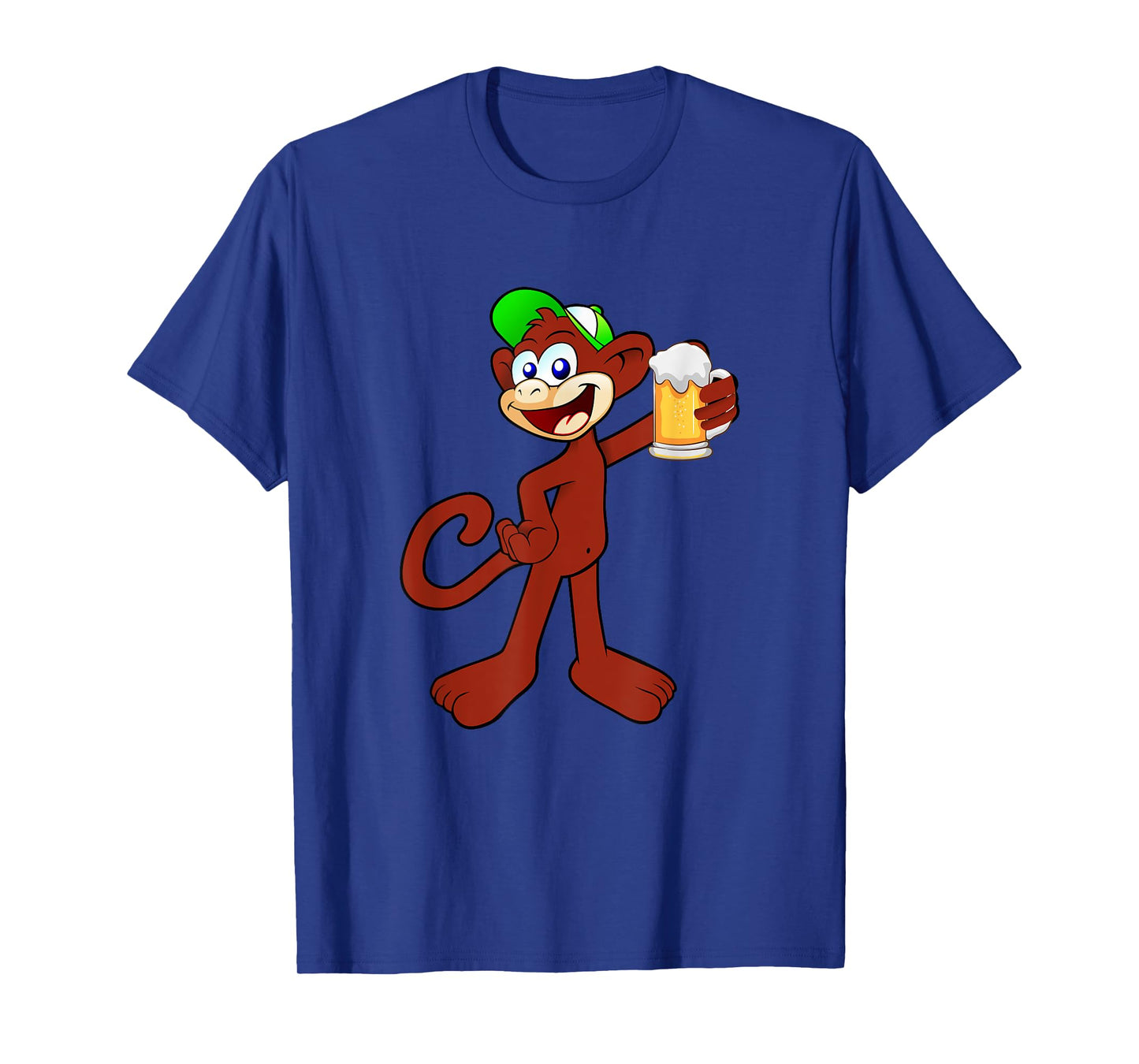 Beer Drinking Monkey Funny Beer Lovers Trendy Gag Gift T-Shirt