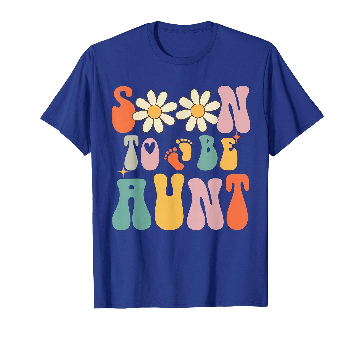 Soon To Be Aunt, Groovy Retro First Time Aunt, New Aunt 2025 T-Shirt, Small, Black