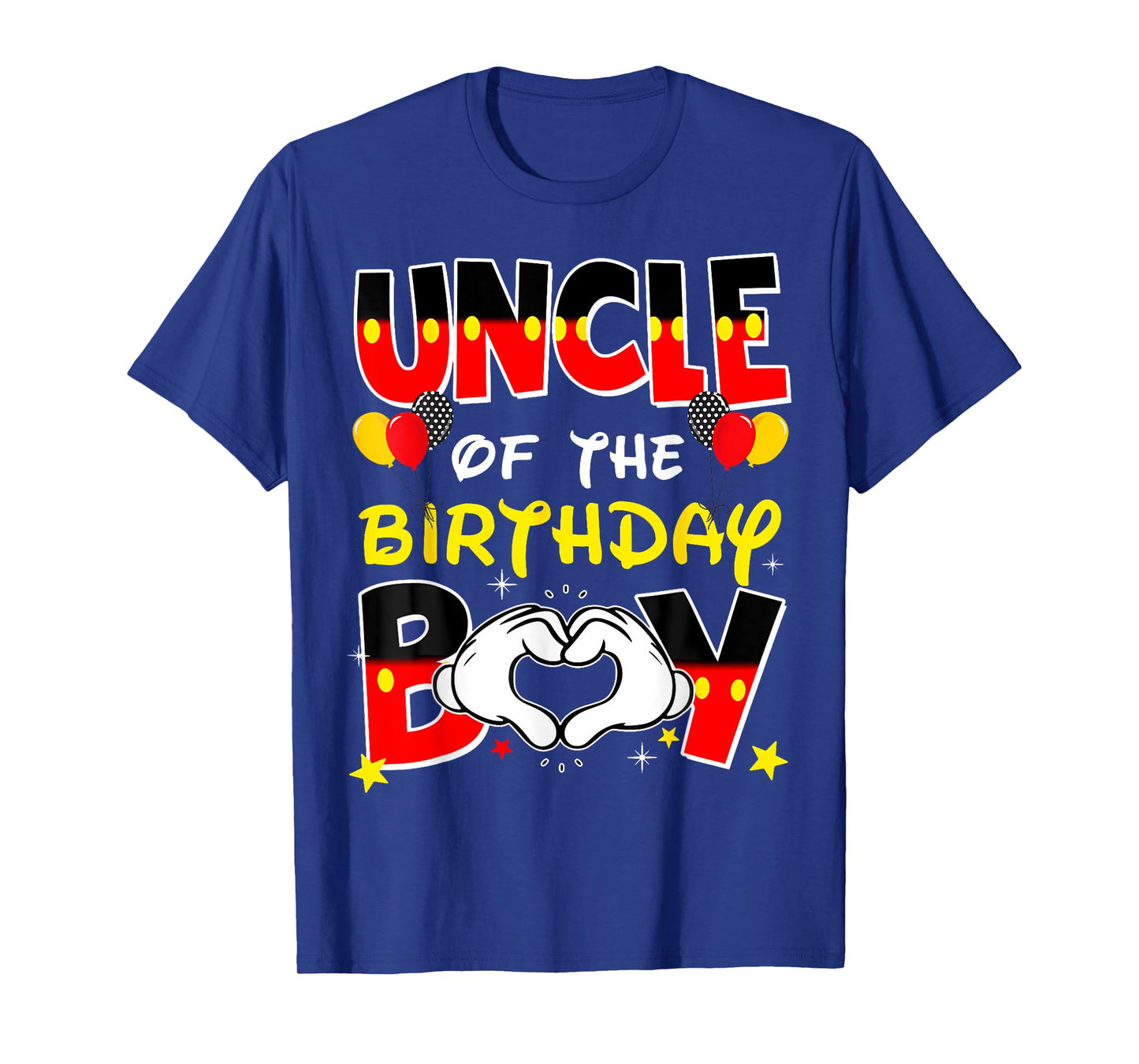 Uncle Of The Birthday Boy Family Party Decor Matching T-Shirt