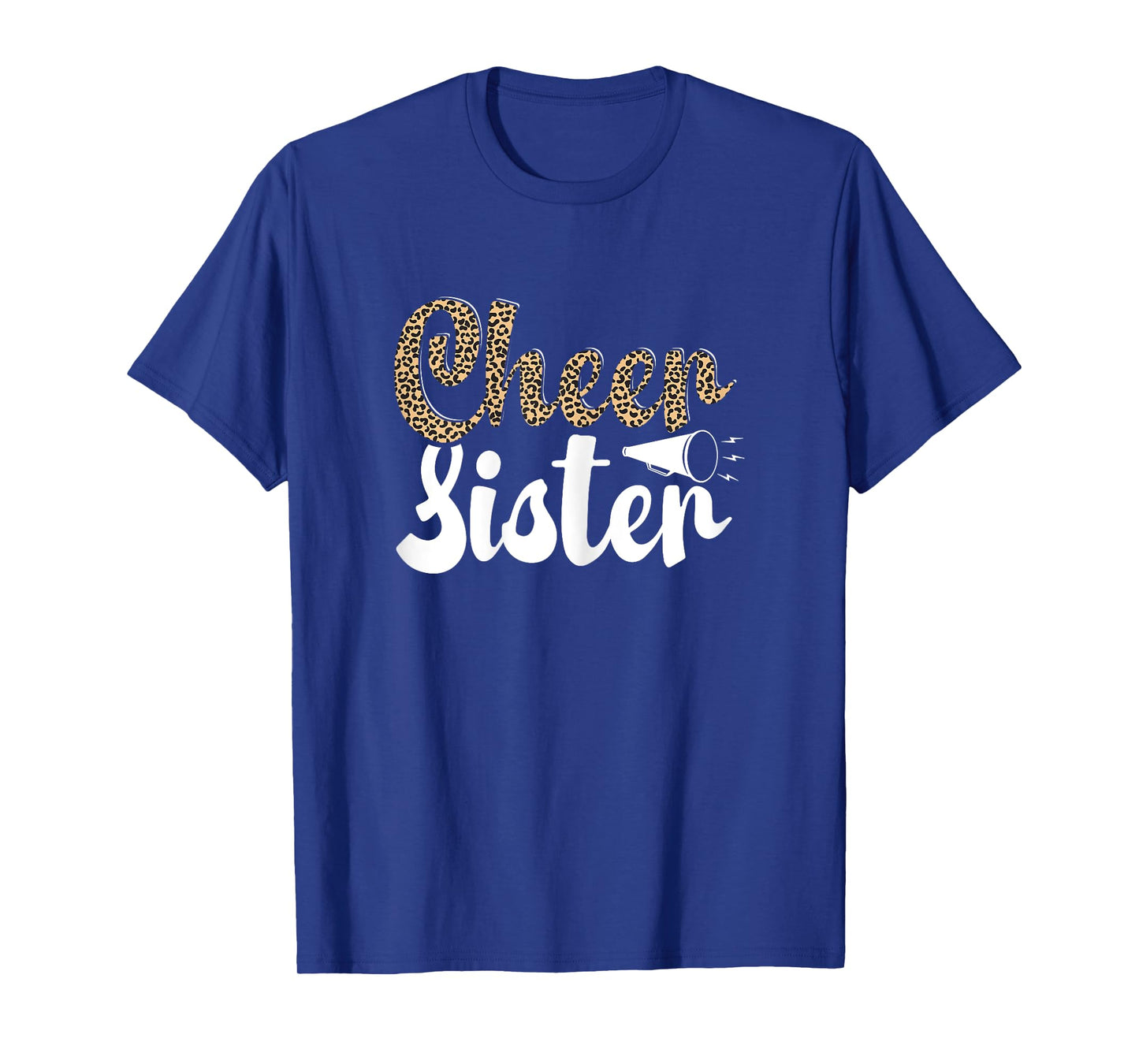 Funny Cheerleading Leopard Graphic Women Cheer Sister T-Shirt