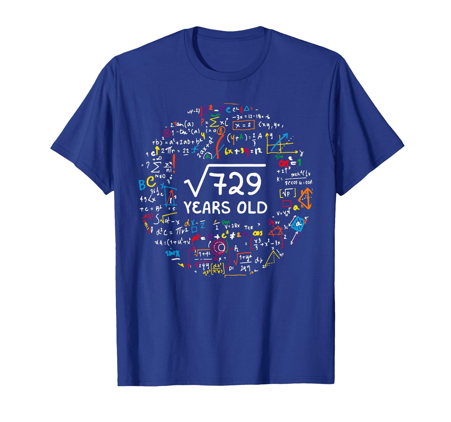 Square Root Of 729 27th Birthday 27 Year Old Gifts Math Bday T-Shirt