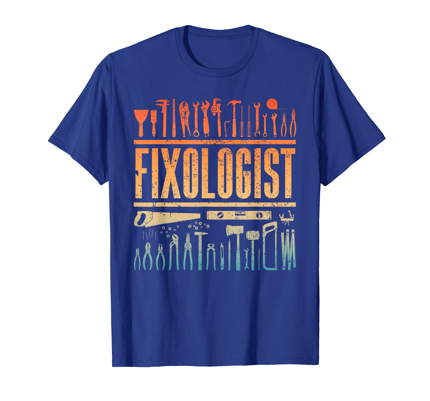 Funny Handyman Art For Men Dad Fixologist Tool DIY Handyman T-Shirt, Small, Black
