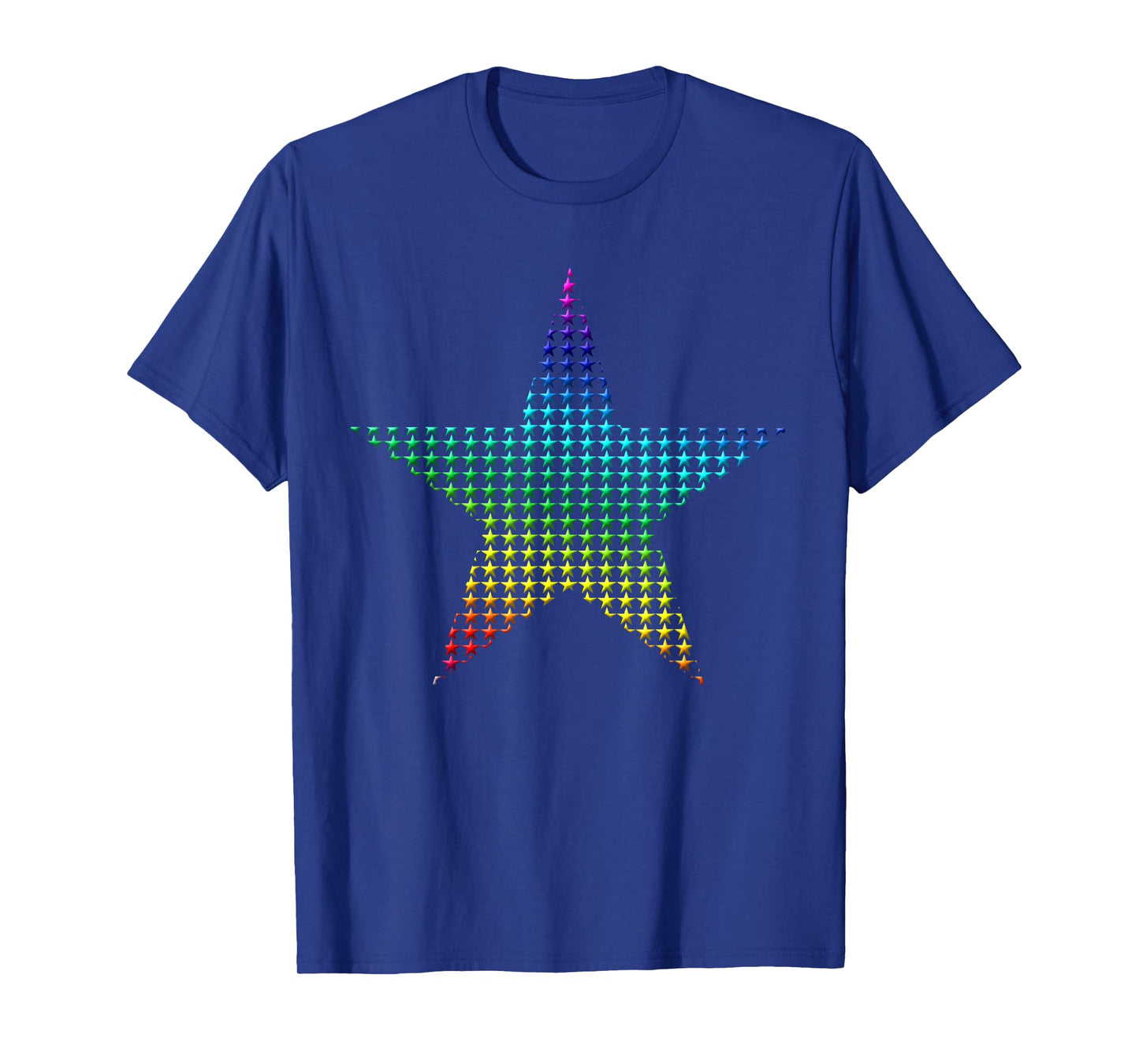 Multicoloured stars in the star rainbow graphic T-Shirt