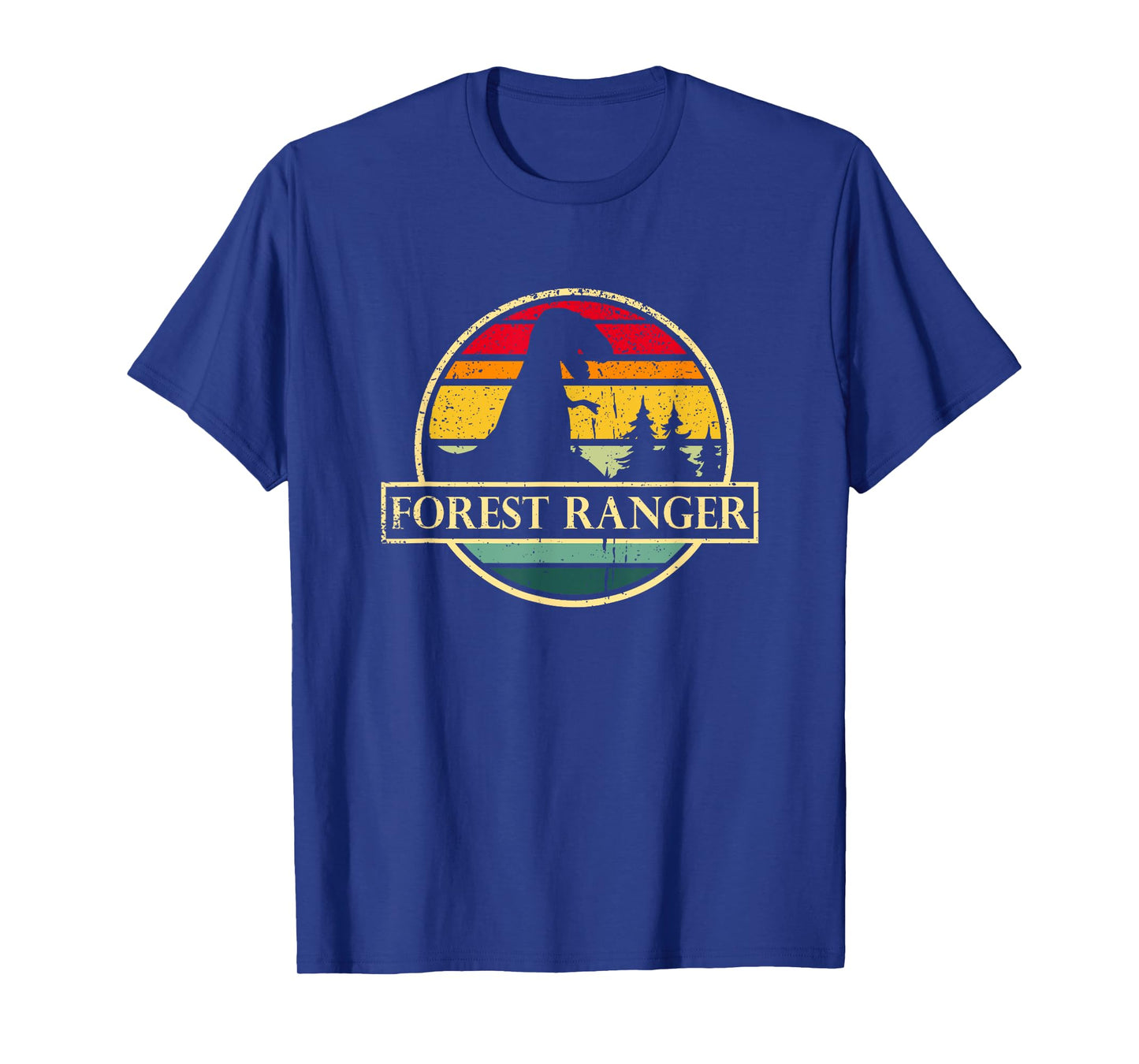 Retro Forest Ranger Dinosaur Vintage Forester Nature Camping T-Shirt