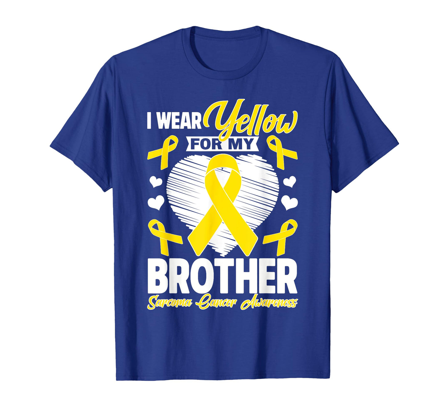 I Wear Yellow For My Brother Sarcoma Cancer Awareness Mom T-Shirt