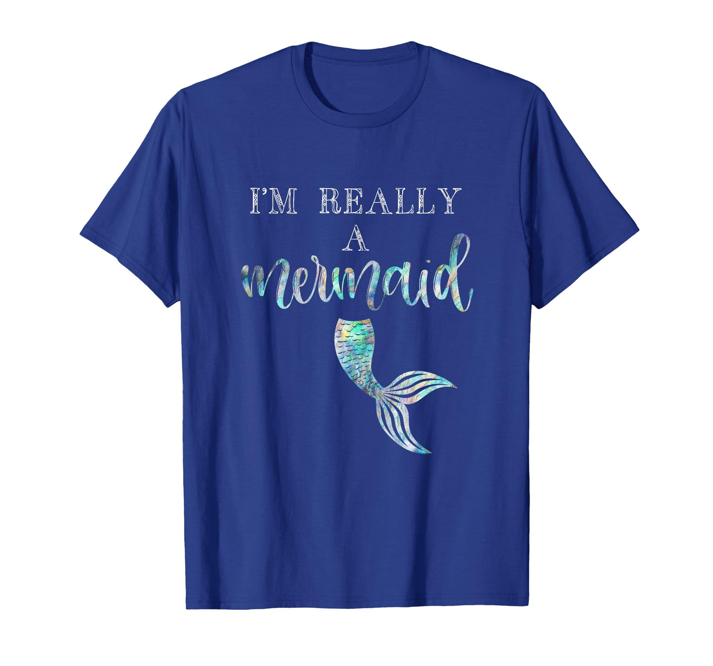 I'm Really A Mermaid Purple Shirt Cute Birthday Bridal Tee