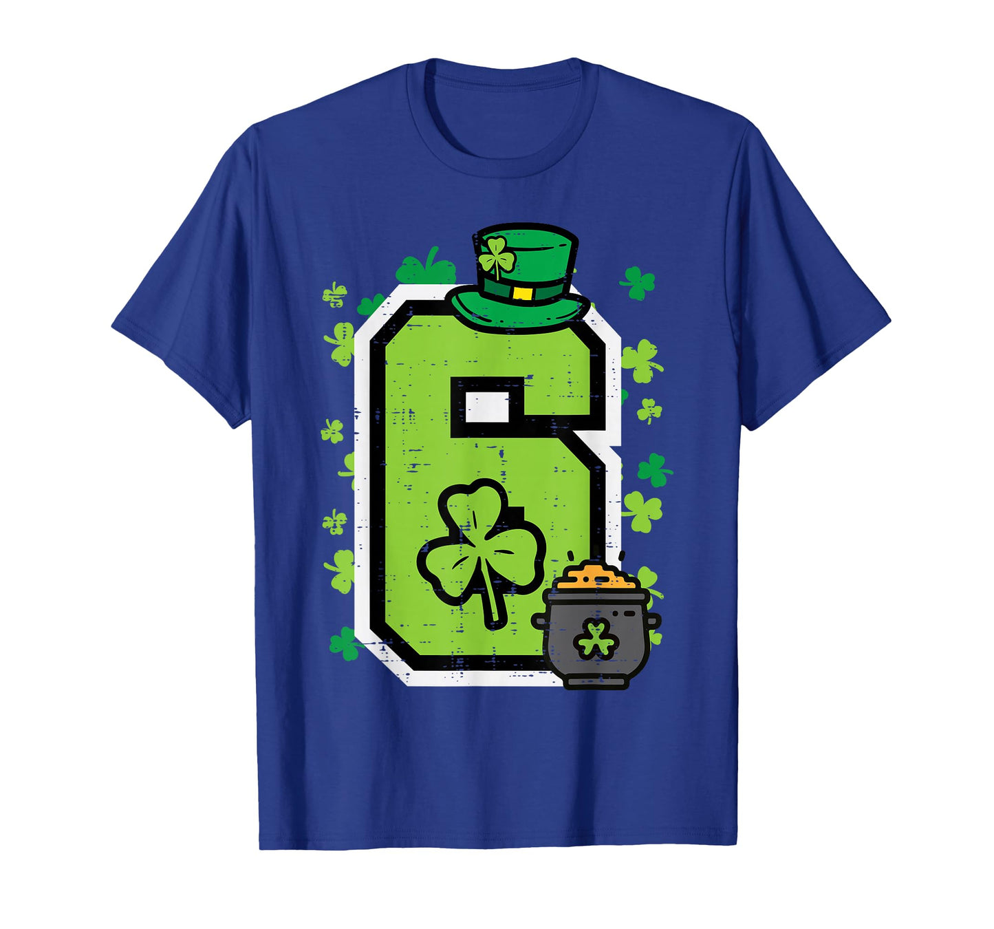 Number 6 St Patricks Day 6 7 Meme Matching Kids Boys Youth T-Shirt - T-Shirt | Royal